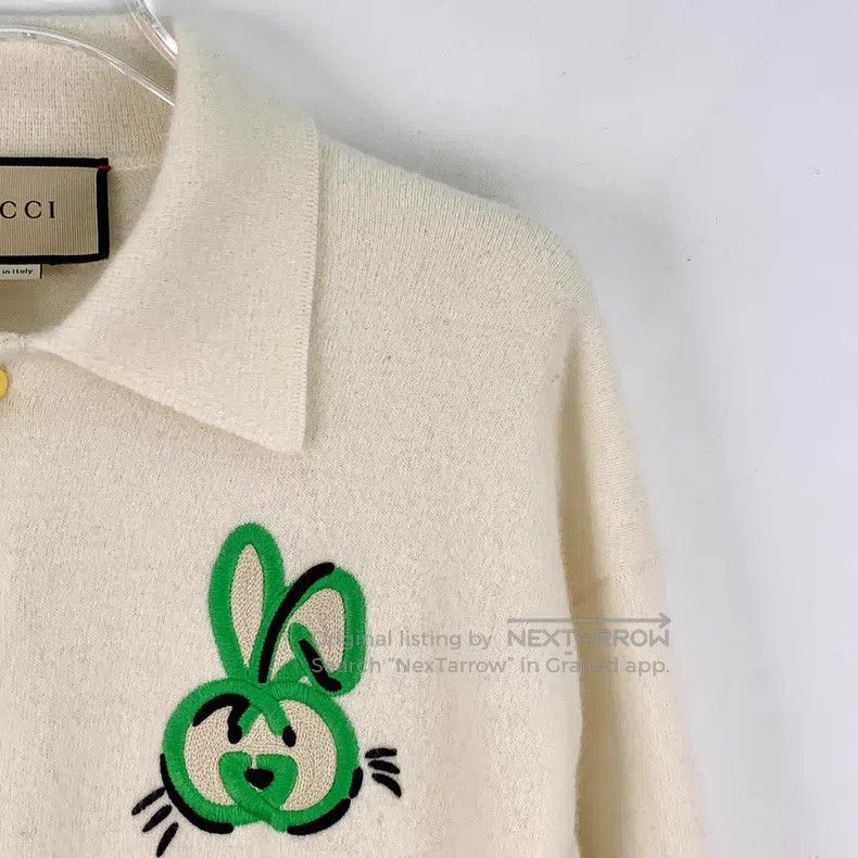 Gucci Gucci 22 beige rabbit embroidered wool lapel single-breast Size XS / US 0-2 / IT 36-38 - 3 Thumbnail