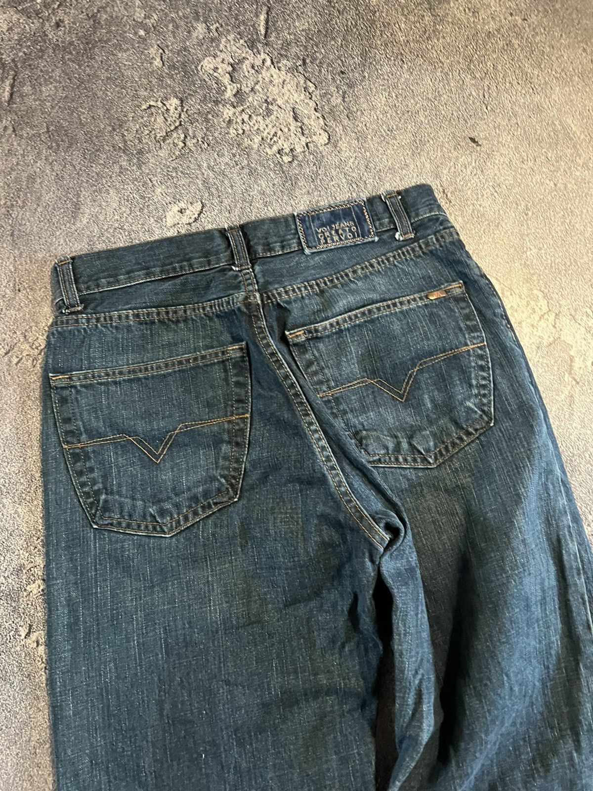 Vintage CRAZY Baggy Vintage Drip Cut Jeans / Avan-Garde Style Y2K Size US 30 / EU 46 - 7 Thumbnail