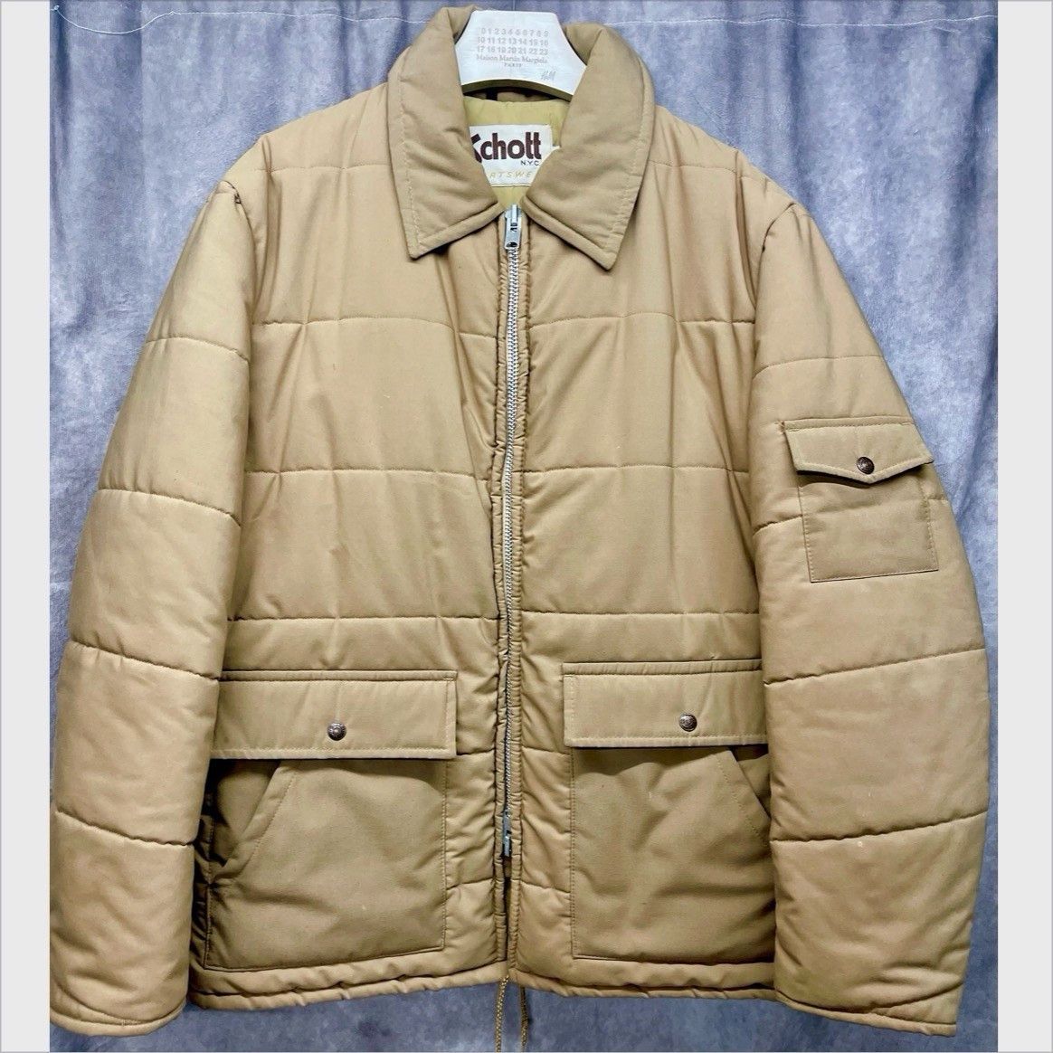 Schott Vintage Schott NYC Sportswear Quilted Puffer Jacket Made in Size US XL / EU 56 / 4 - 1 Thumbnail