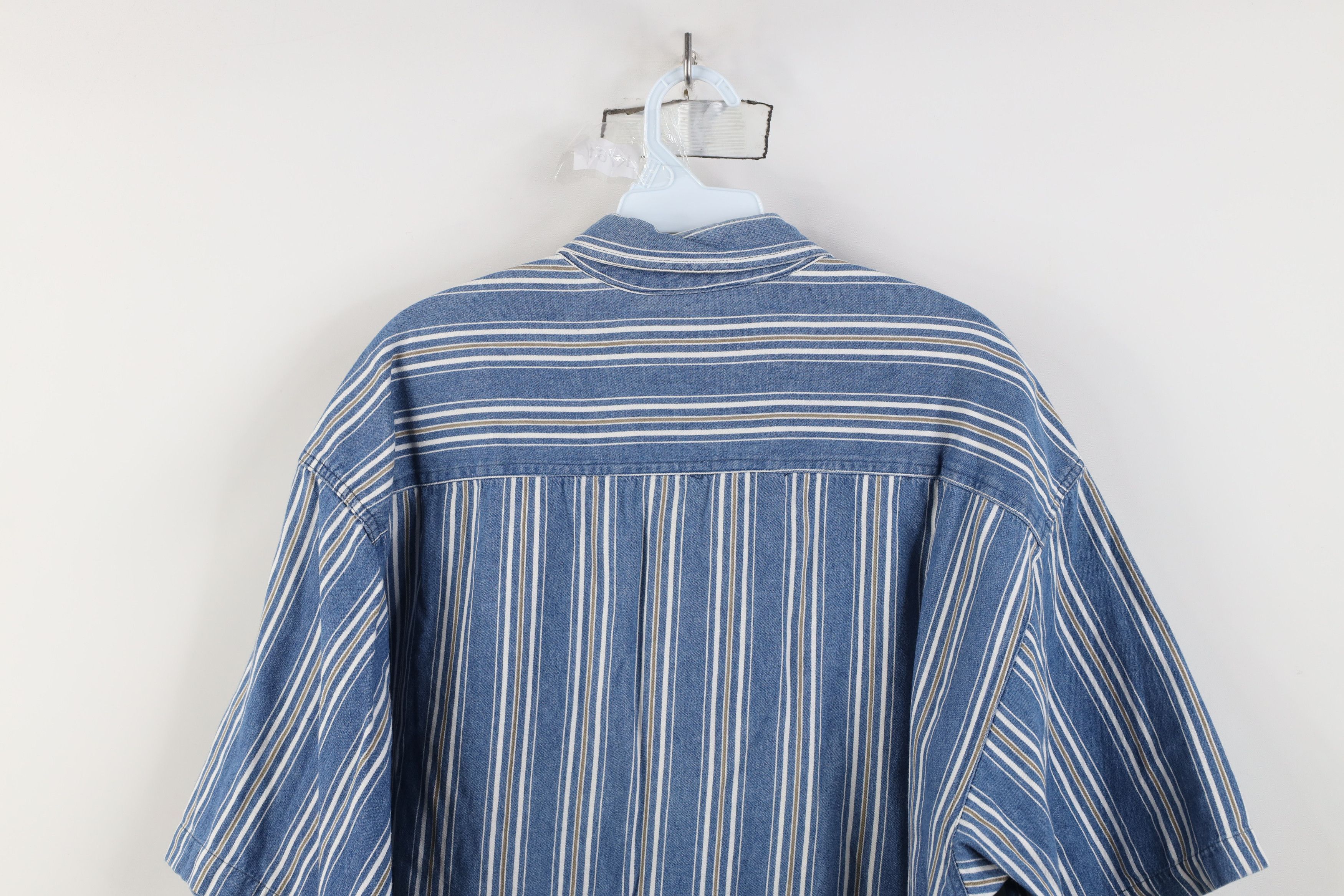 Vintage Vintage 90s Streetwear Denim Collared Button Down Shirt Size US XL / EU 56 / 4 - 10 Thumbnail