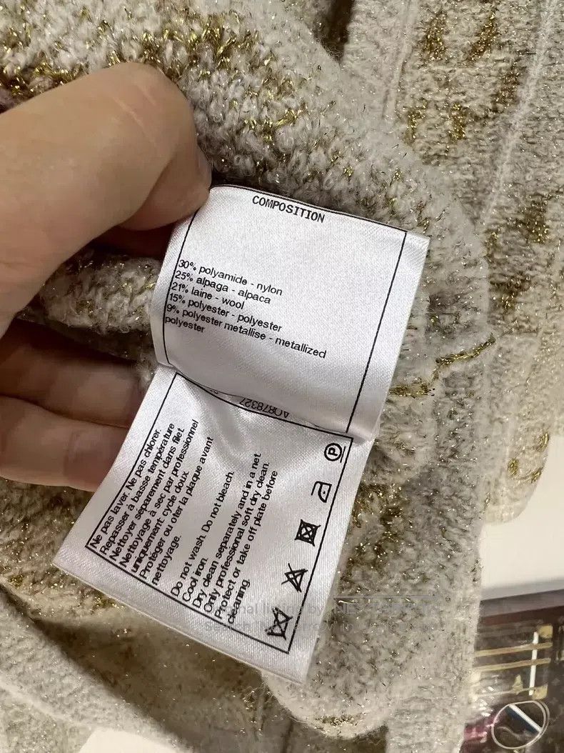 Chanel Chanel White gold three-quarter sleeve knitting sweater Size XXS / US 00 / IT 34 - 6 Thumbnail