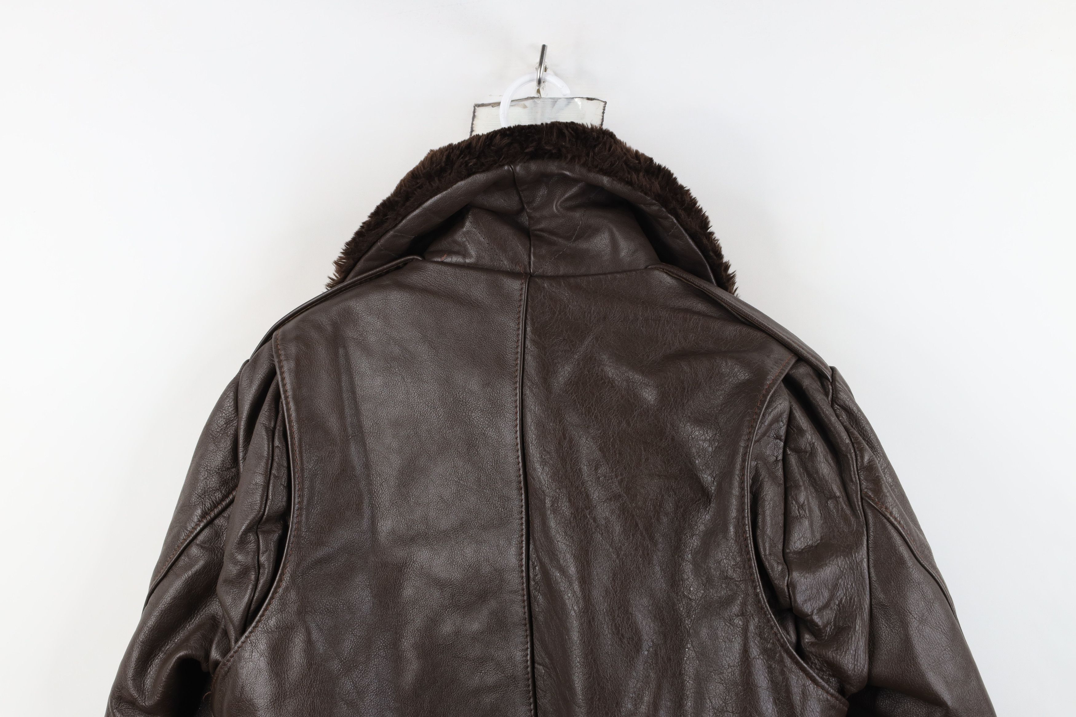 Vintage Vintage 60s Excelled Leather Flight Bomber Jacket Brown USA Size US XL / EU 56 / 4 - 14 Thumbnail