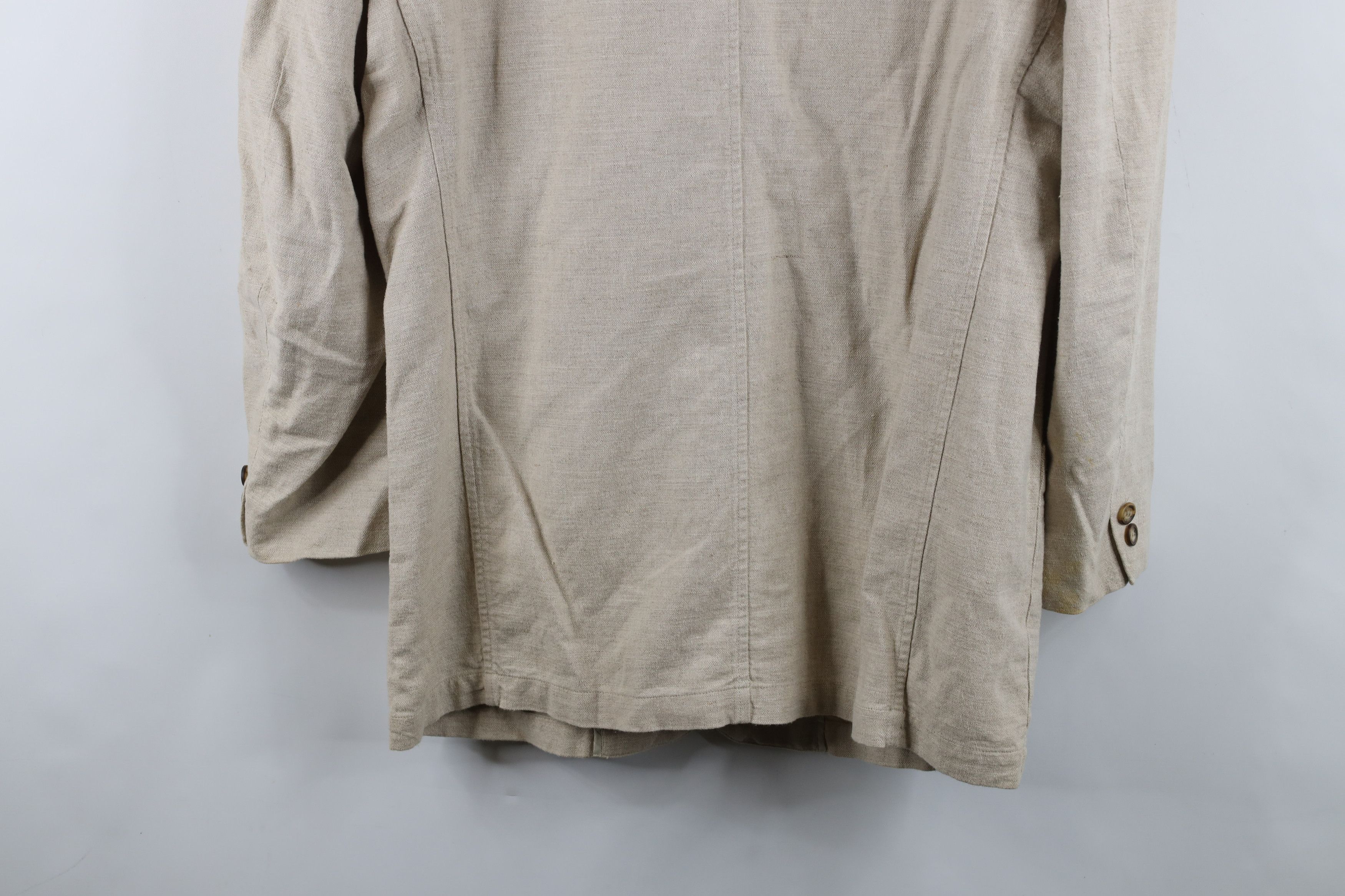 Vintage Vintage 90s Streetwear Linen Blend Suit Coat Blazer Jacket Size US XXL / EU 58 / 5 - 14 Thumbnail