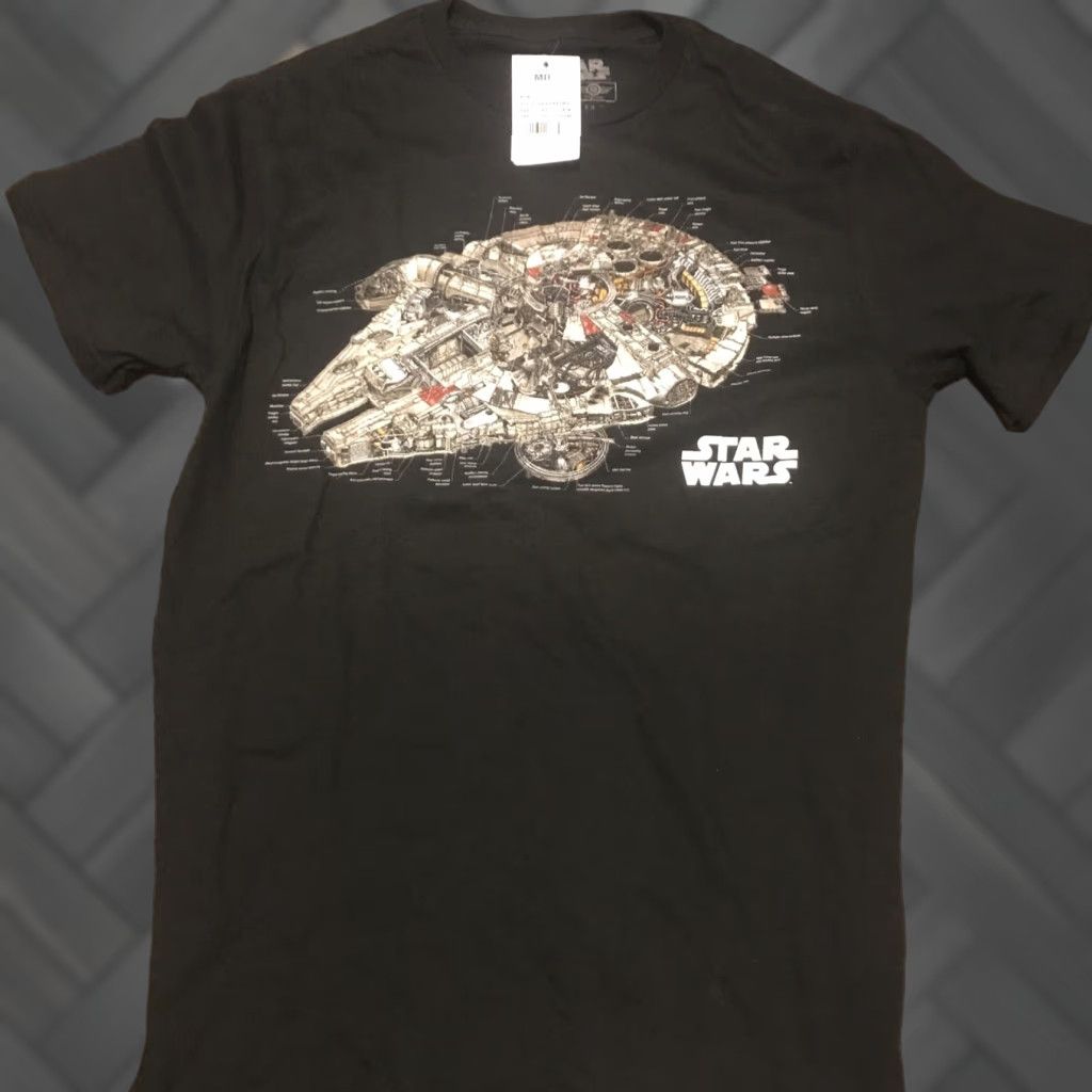 Star Wars Star Wars Shirt T-Shirt Cotton NWT Medium Black Mens Stars - Size US M / EU 48-50 / 2 - 1 Thumbnail