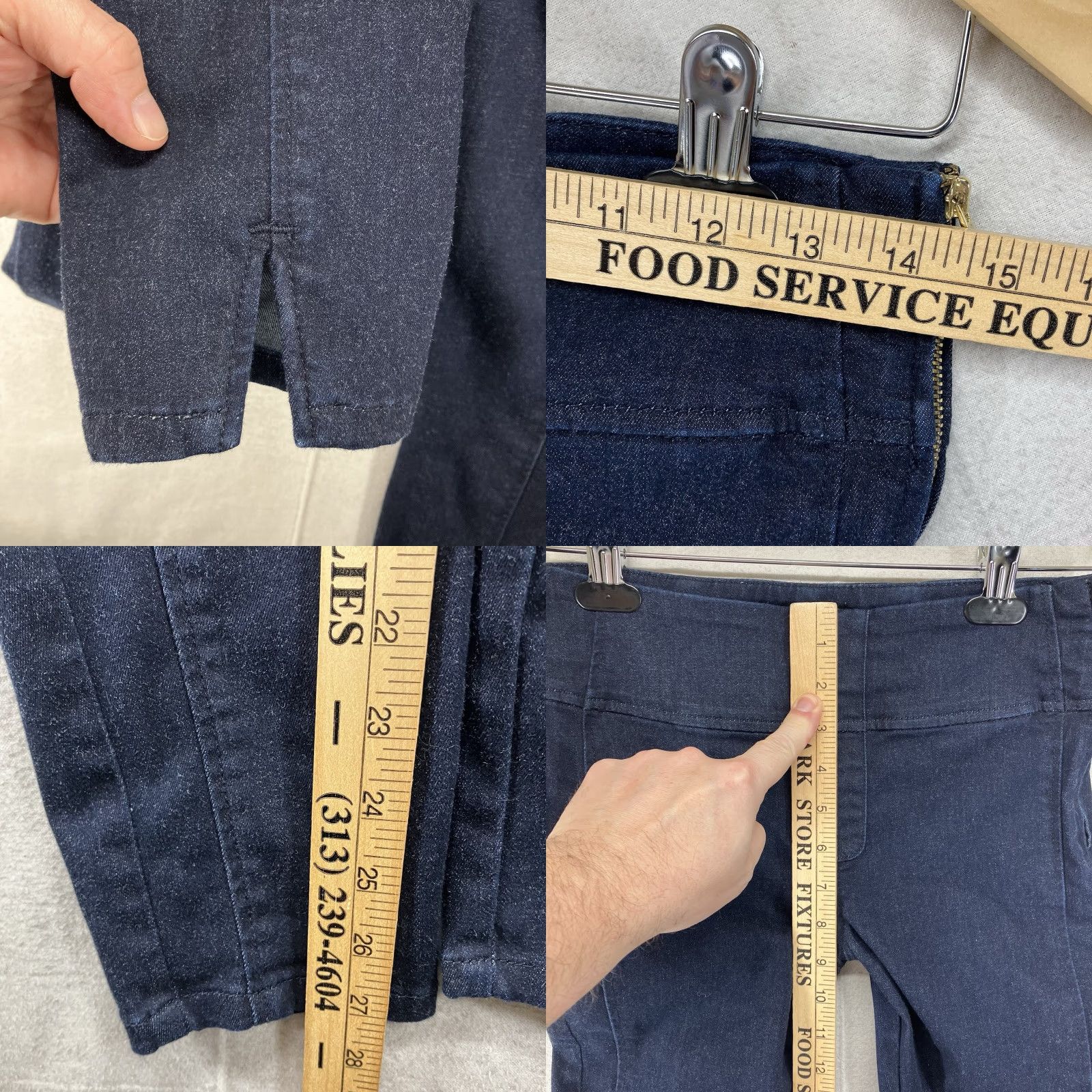 Guess GUESS Jeans Women's 27 Dark Indigo Blue Push Up Leggings Stretch Denim Jeans Slim Mid Rise Zipper Zip Pocket? (Note: Original did not specify pockets) Size 28" / US 6 / IT 42 - 9 Thumbnail