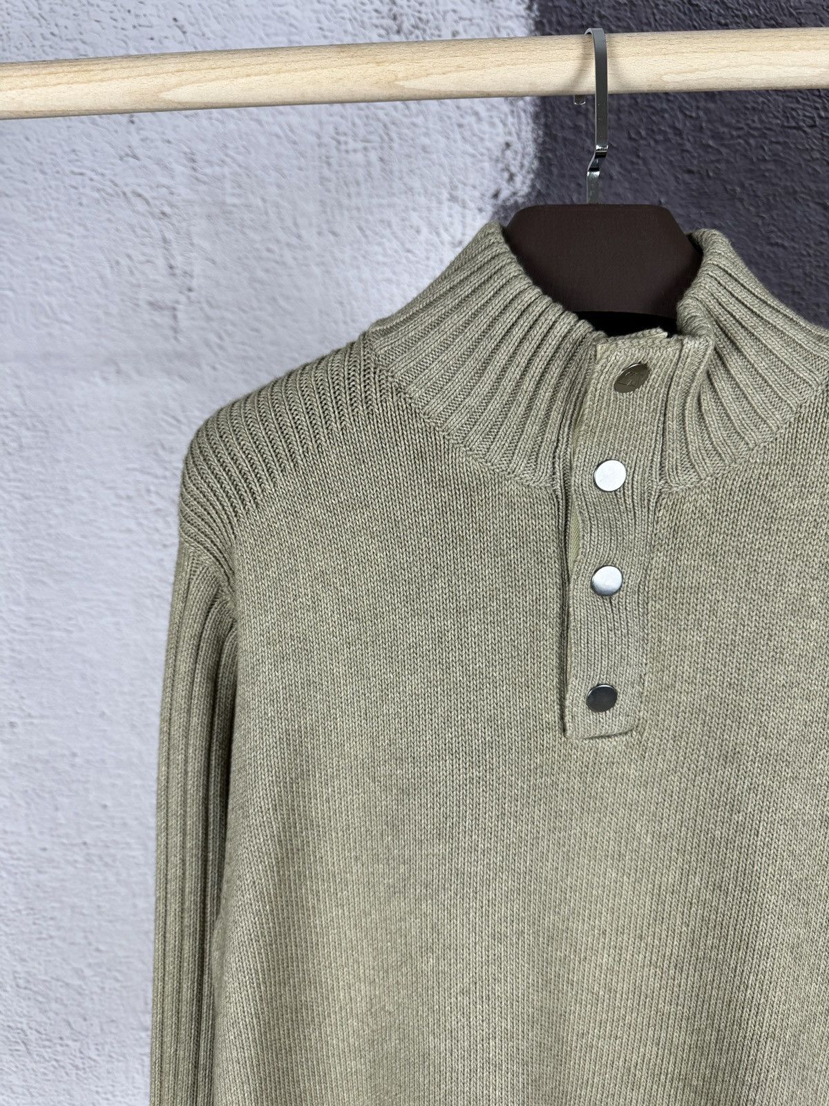 Ermenegildo Zegna Zegna Sport beige cotton cashmere half button down sweater Size US XXL / EU 58 / 5 - 3 Thumbnail