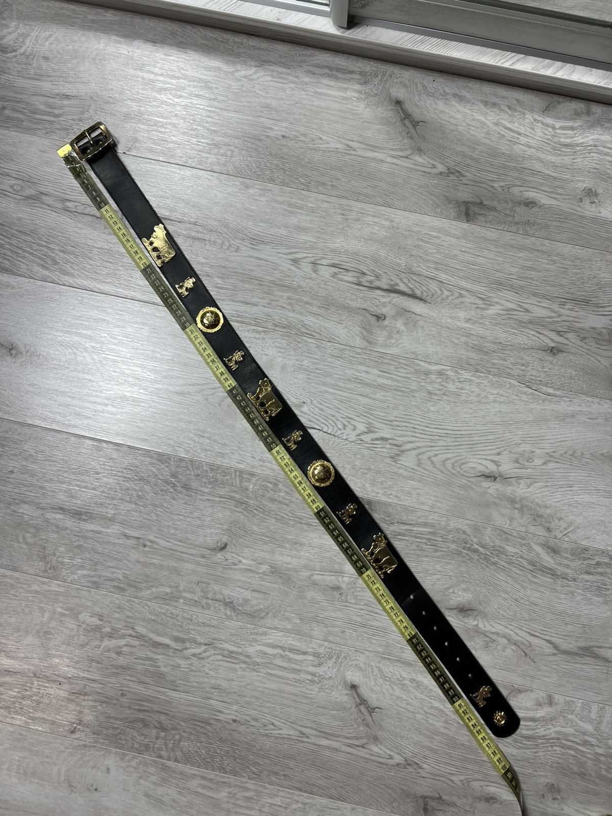 Etro Vintage Etro Cows Ethnic Black Leather Belt Monogram Size ONE SIZE - 11 Thumbnail