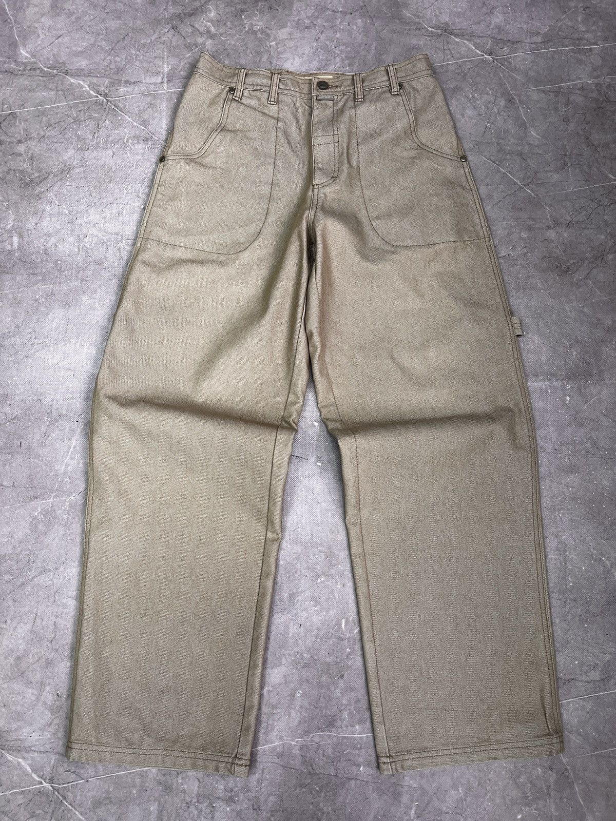 Damani Dada Damani Dada Beige rap baggy Pants JNCO carpenter Y2K Jeans Size US 30 / EU 46 - 2 Thumbnail
