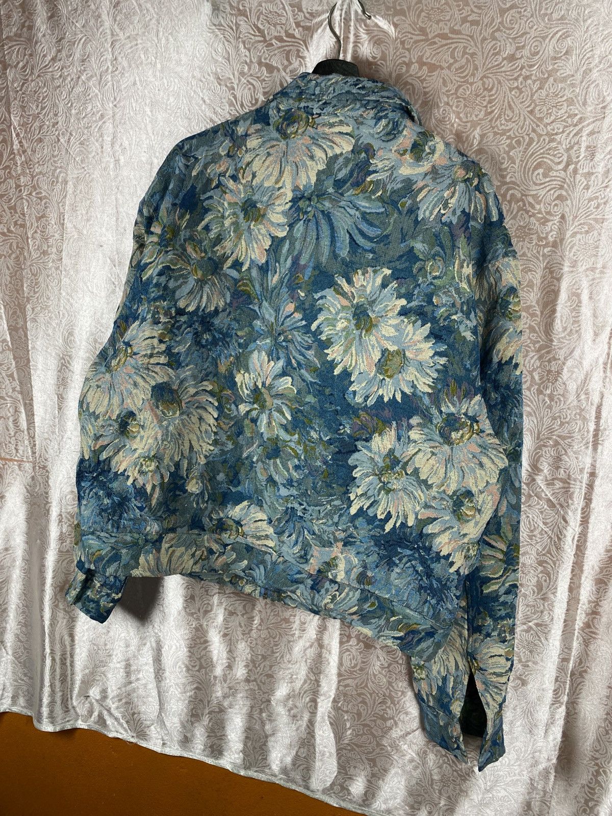 Vintage Sumwon Floral Tapestry Jacket Blue Vintage Aesthetic Zip-Up Size US L / EU 52-54 / 3 - 13 Thumbnail