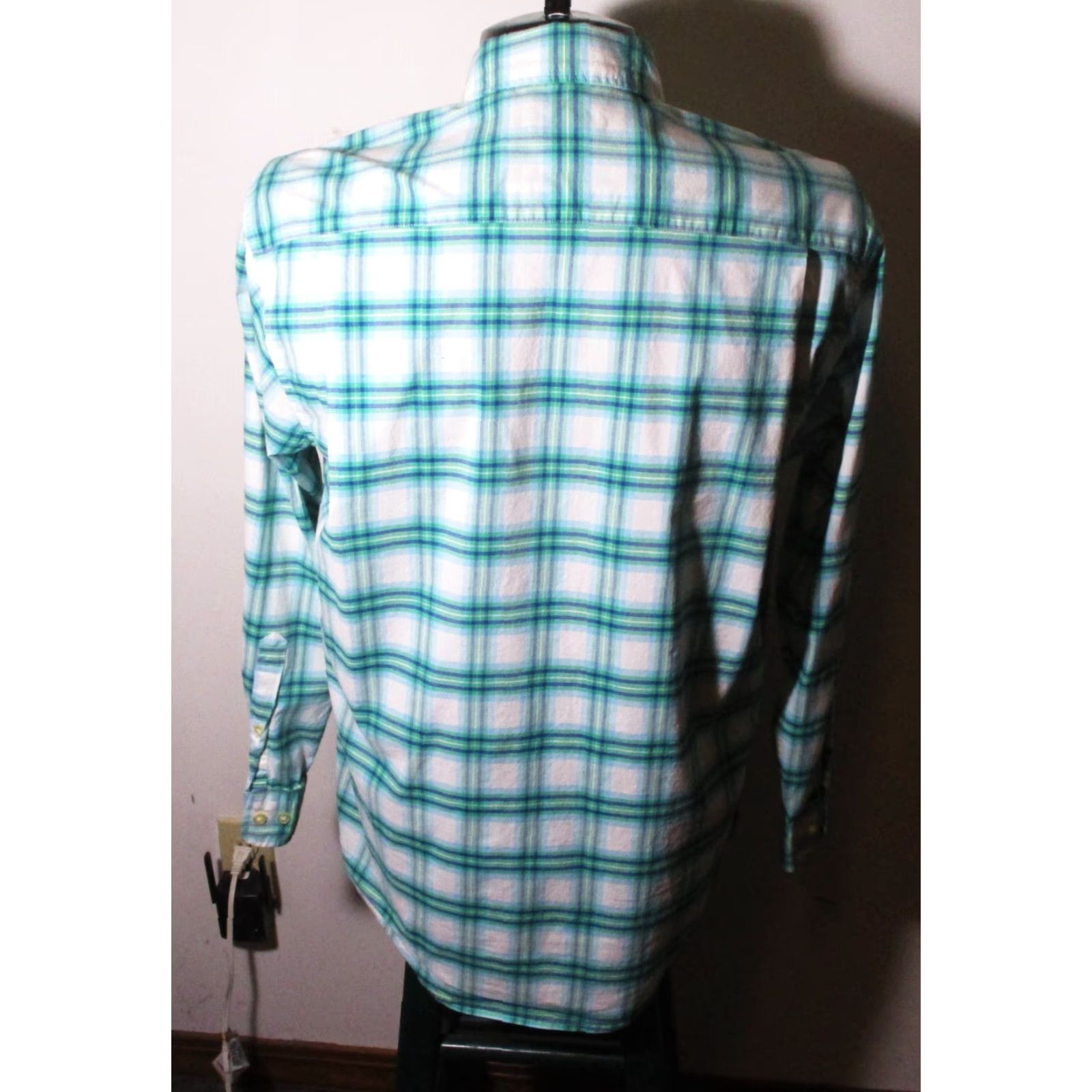 Orvis Orvis Shirt Mens Button-Up Long Sleeve Green Linen Blend M Regular Men’s Green Orvis Button-Front Check Casual All Seasons Vintage No Size US M / EU 48-50 / 2 - 5 Thumbnail