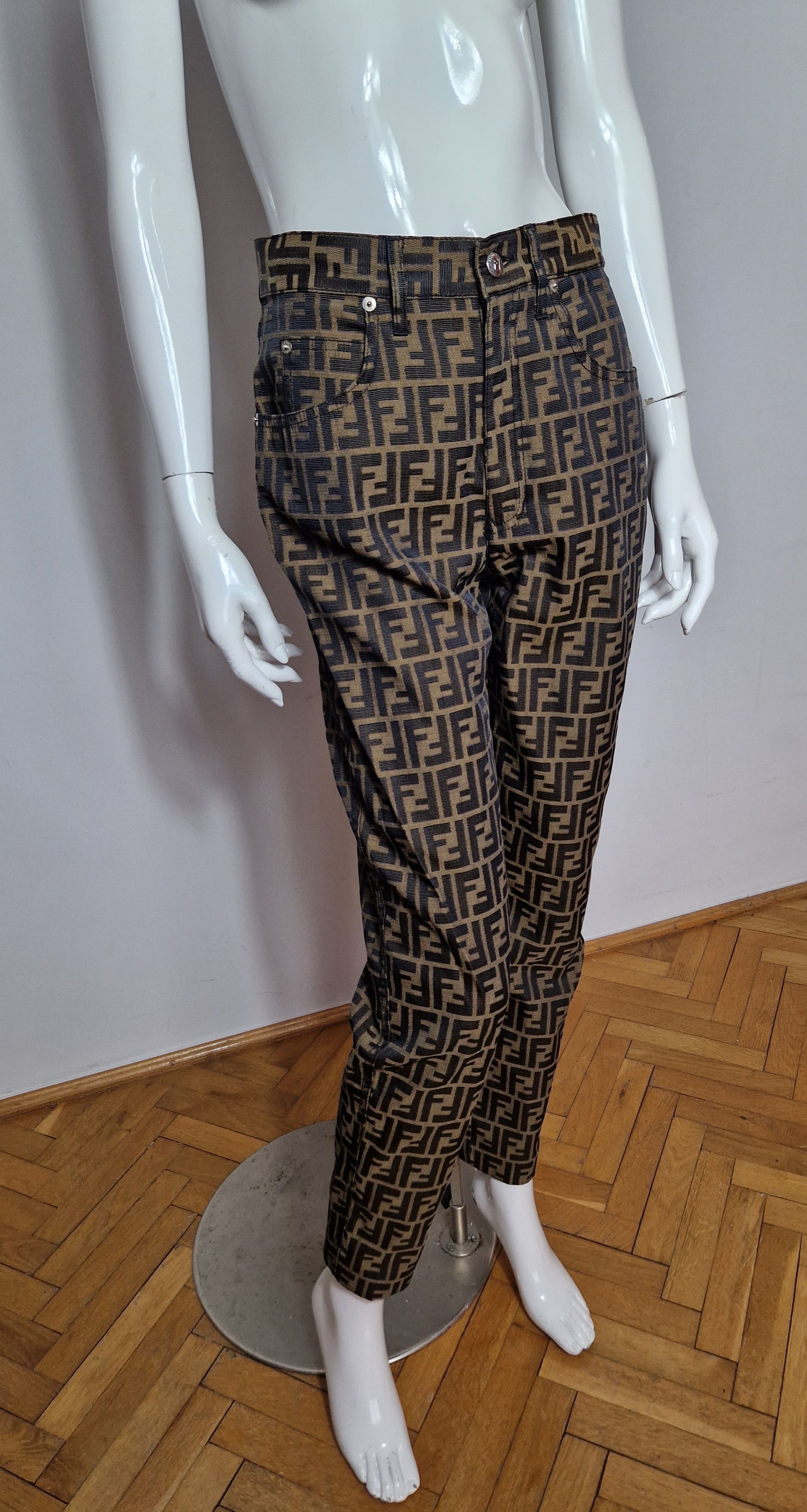 Fendi × Vintage Fendi zucca monogram pants Size 26" / US 2 / IT 38 - 6 Thumbnail