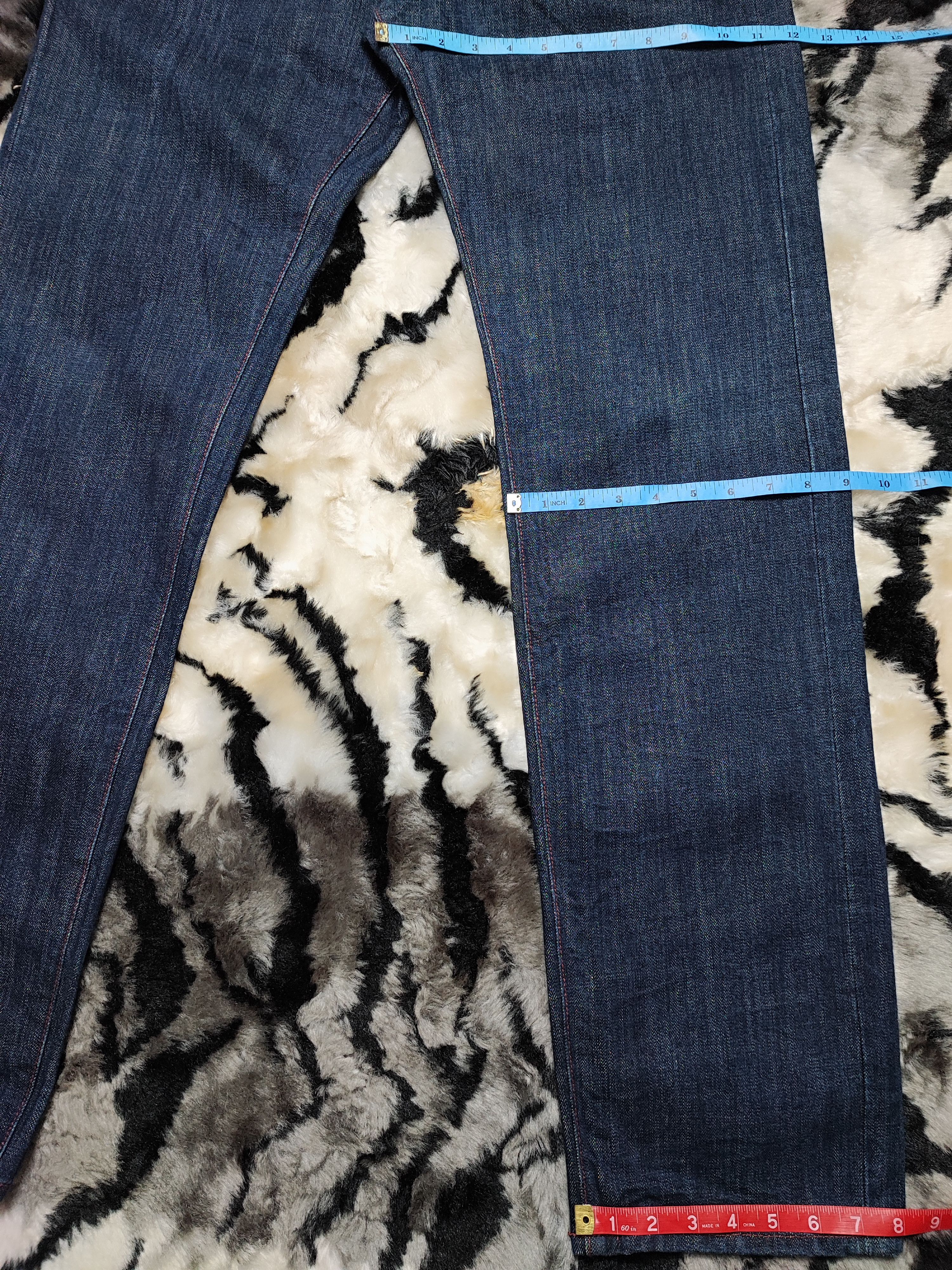Japanese Brand Vintage Zen Kyoto Hand Painted Denim Jeans Size US 32 / EU 48 - 6 Thumbnail