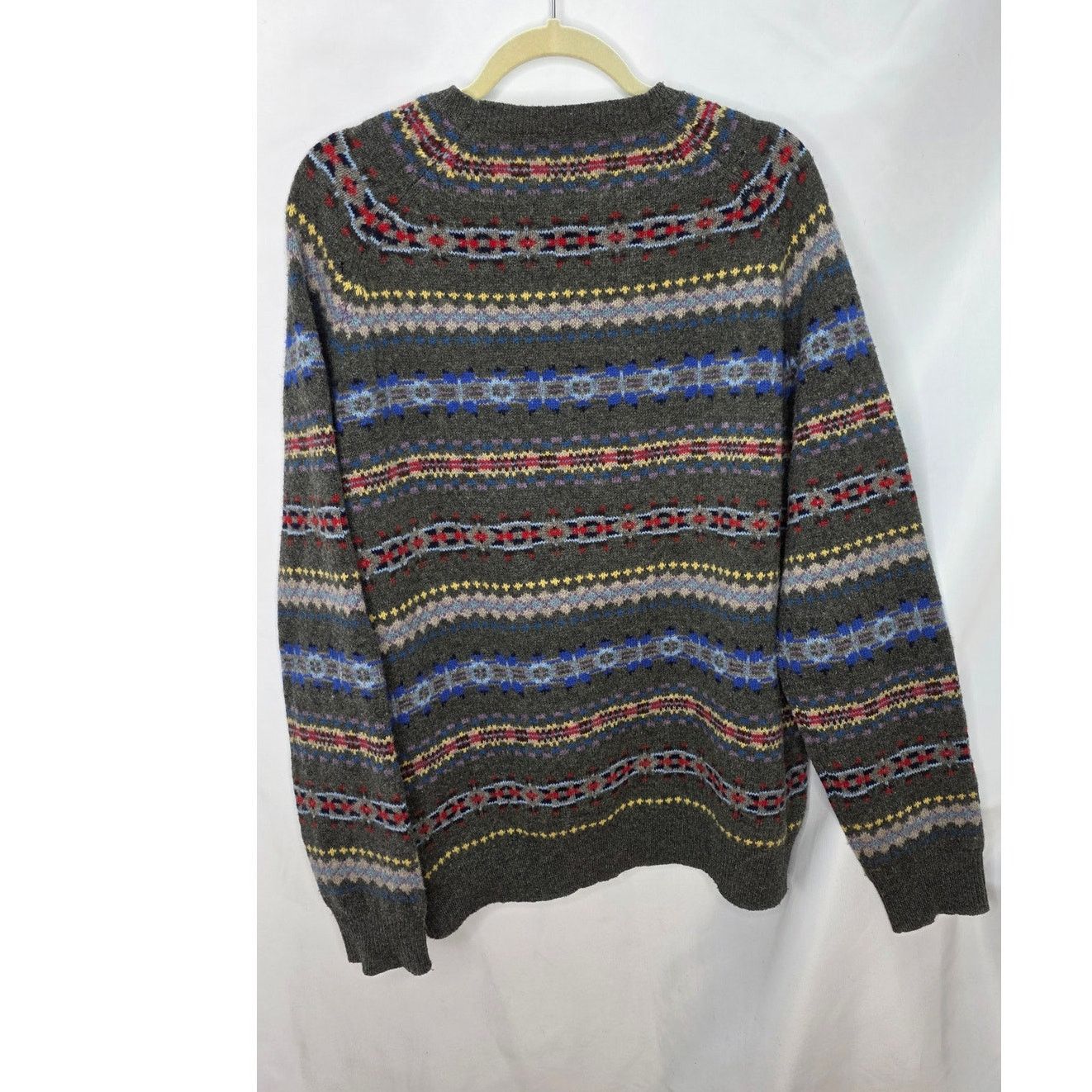J.Crew J.Crew Lambswool Fair Isle Crewneck Sweater Multicolor Mens Size US XL / EU 56 / 4 - 2 Thumbnail