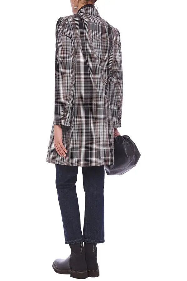 Brunello Cucinelli NEW❗️ BRUNELLO CUCINELLI Double-Breasted Checked Wool Coat Size XS / US 0-2 / IT 36-38 - 2 Thumbnail