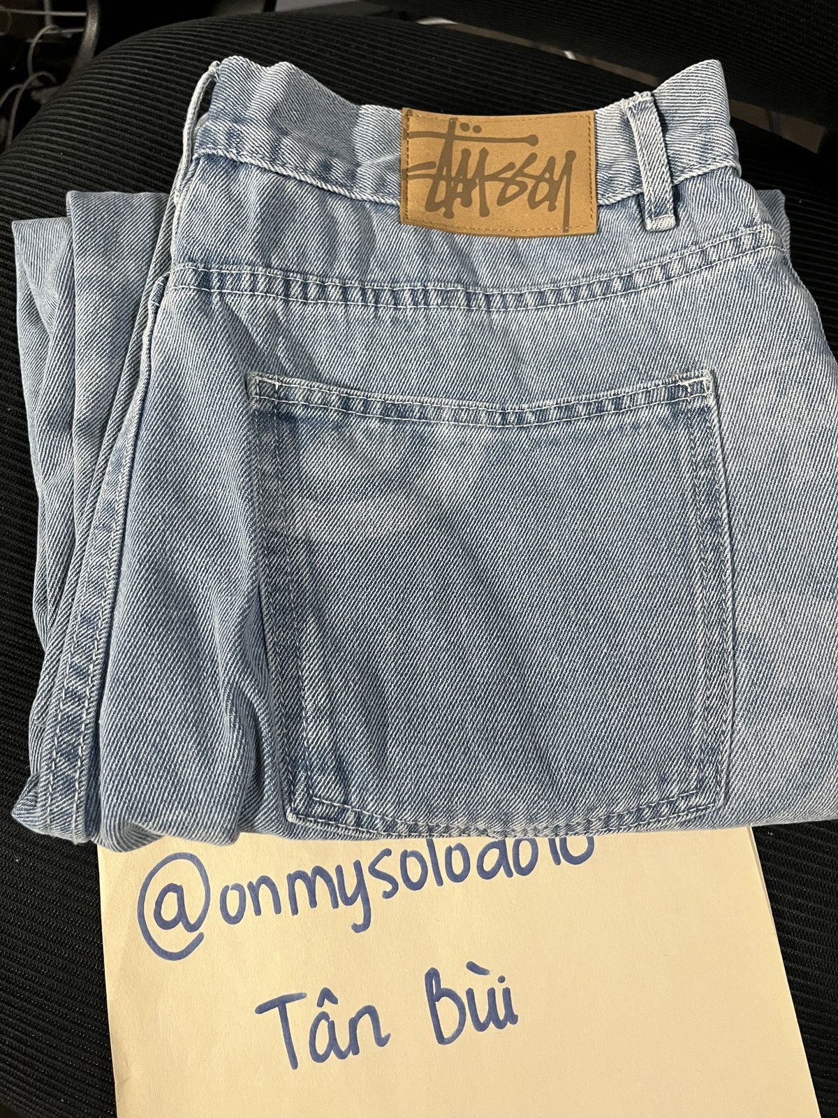 Stussy Stussy Stock 8 Ball Big Ol Jeans Light Denim 34 | Grailed