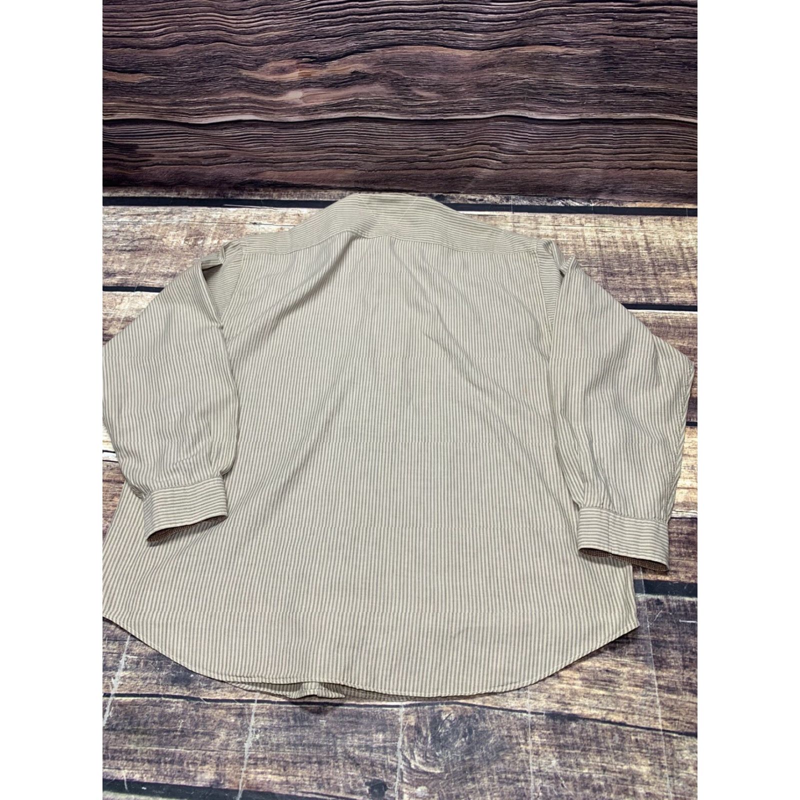 Tommy Hilfiger Tommy Hilfiger Mens Long Sleeve Button-Down Shirt XL Brown White Multicolor Plaid Logo Knit Cotton Regular Collared Business Casual Size US XL / EU 56 / 4 - 4 Thumbnail