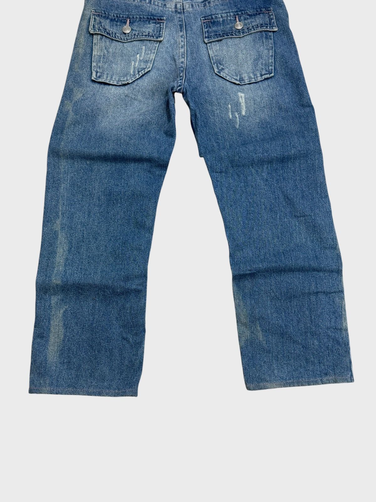 Japanese Brand VINTAGE KARAKURI TAMASHI TRADITION DRAGON ACID WASH DENIM Size US 32 / EU 48 - 12 Thumbnail
