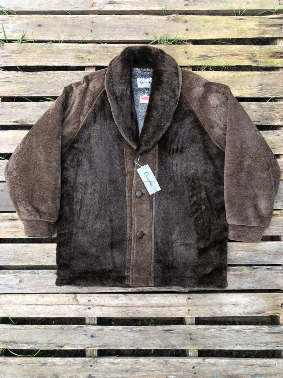 Champion × Vintage Vintage Champion Good Collection Faux Fur Coat Jacket Size US M / EU 48-50 / 2 - 2 Thumbnail