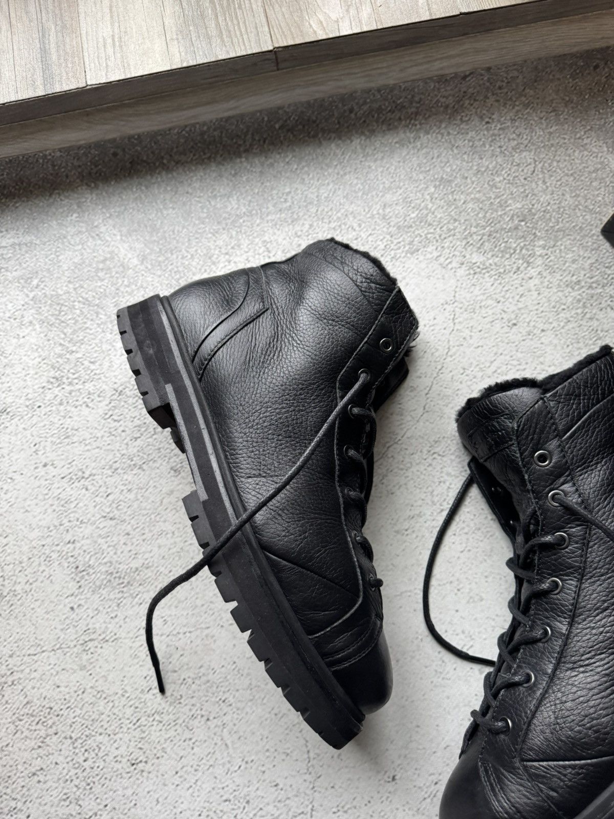 Santoni Santoni St Moritz Luxury Italy Winter Leather Black Boots Size US 11 / EU 44 - 4 Thumbnail