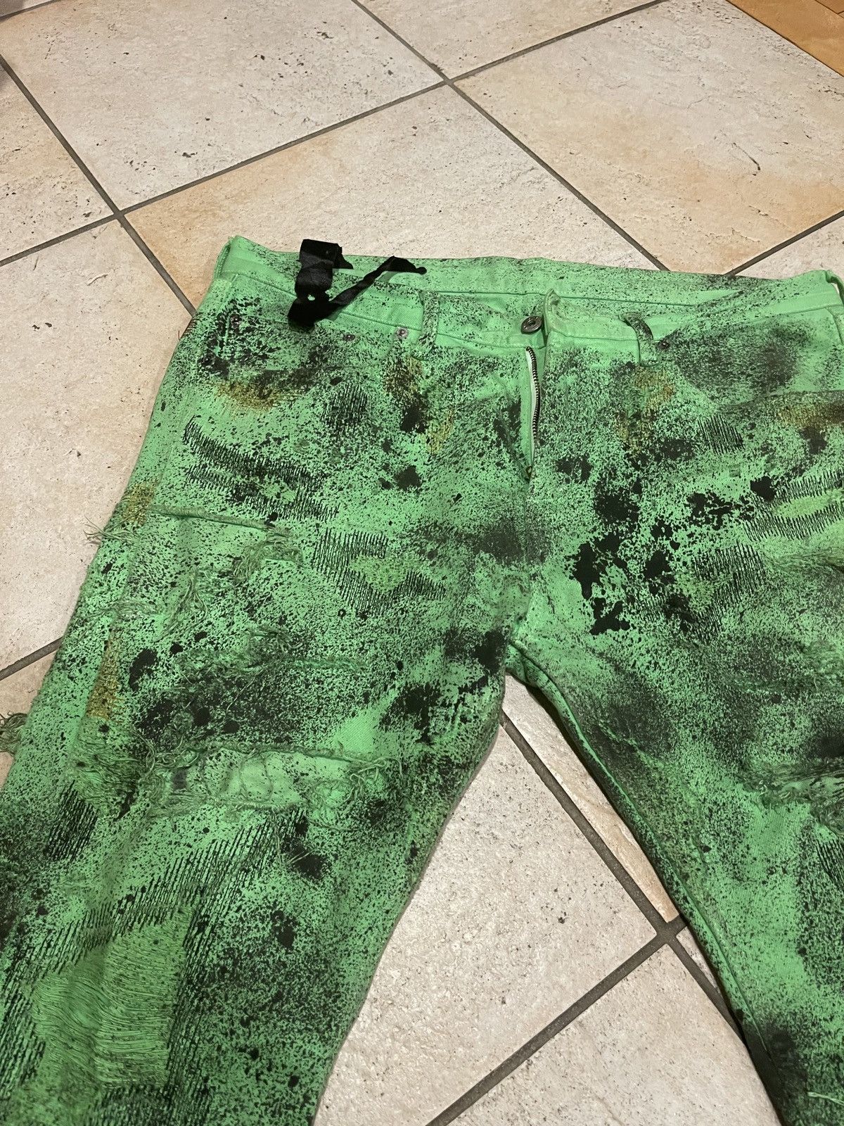 Vlone Vlone Bari Special Green scab splatter Size US 34 / EU 50 - 5 Thumbnail
