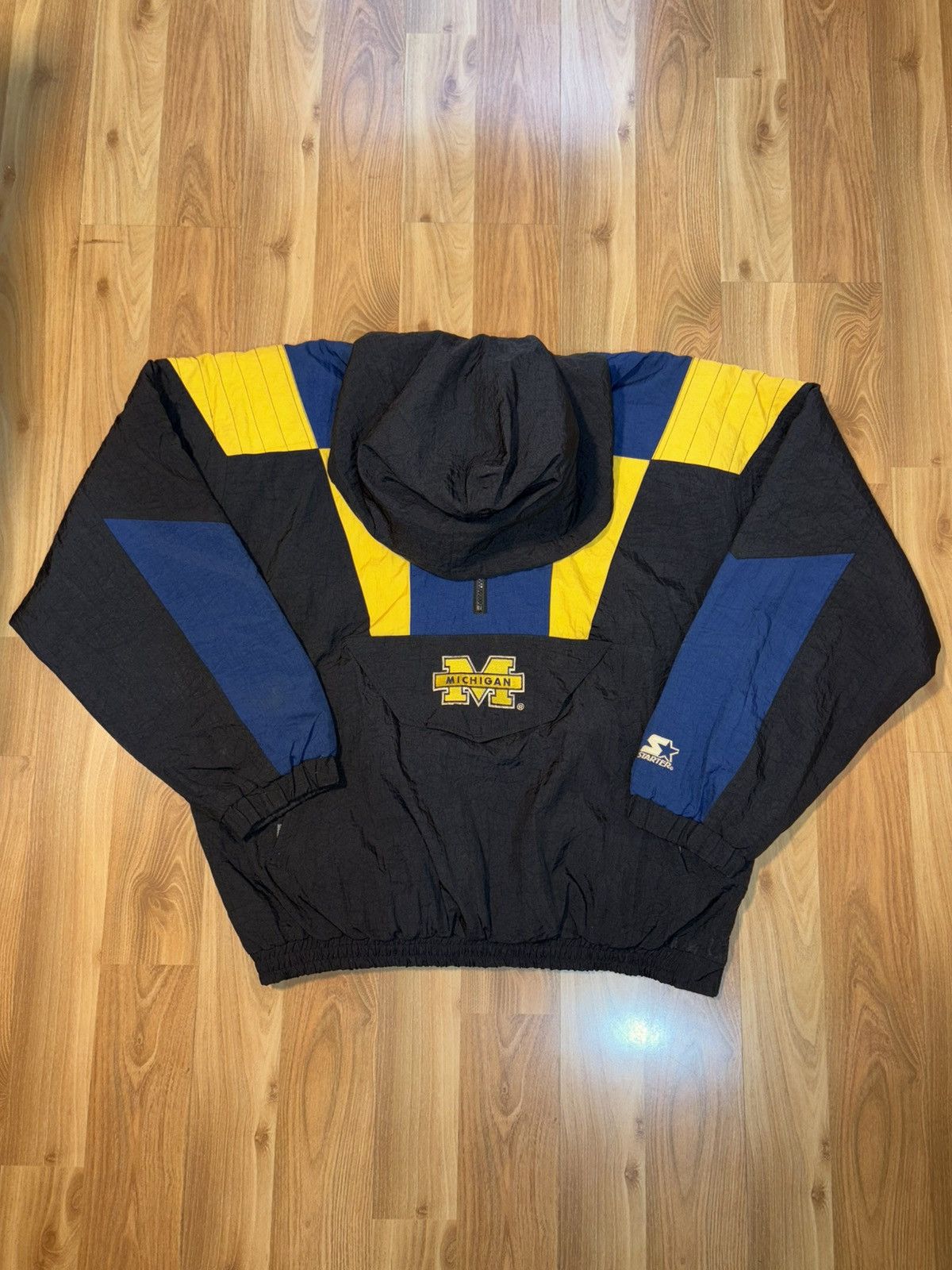 Starter VTG 90s Michigan STARTER Anorak Jacket Men’s L MINT Size US L / EU 52-54 / 3 - 2 Thumbnail