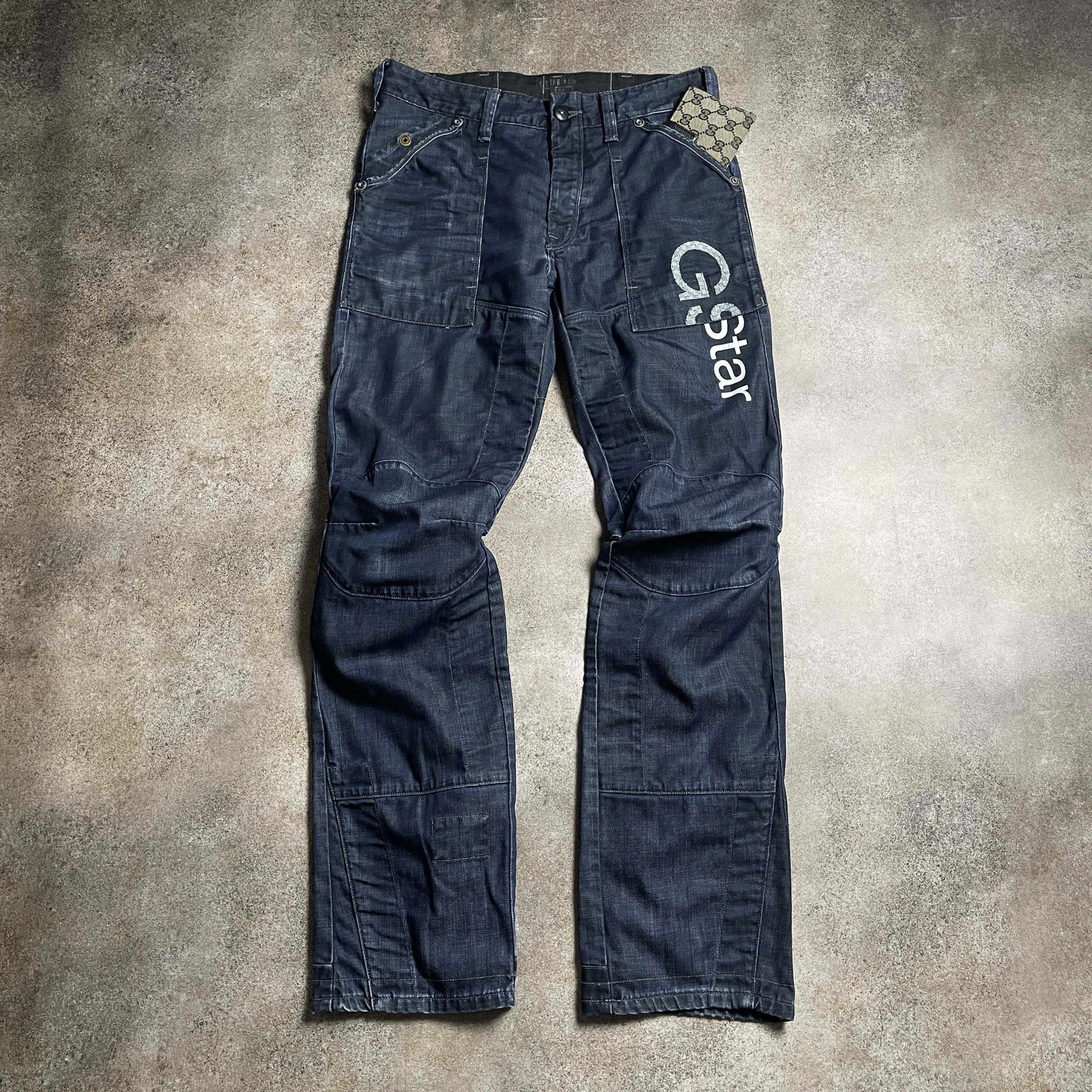 G-Star × Marc Newson ⭐ G-Star Raw Elwood 3301 Flared Denim Navy Jeans Pants Size US 34 / EU 50 - 1 Thumbnail