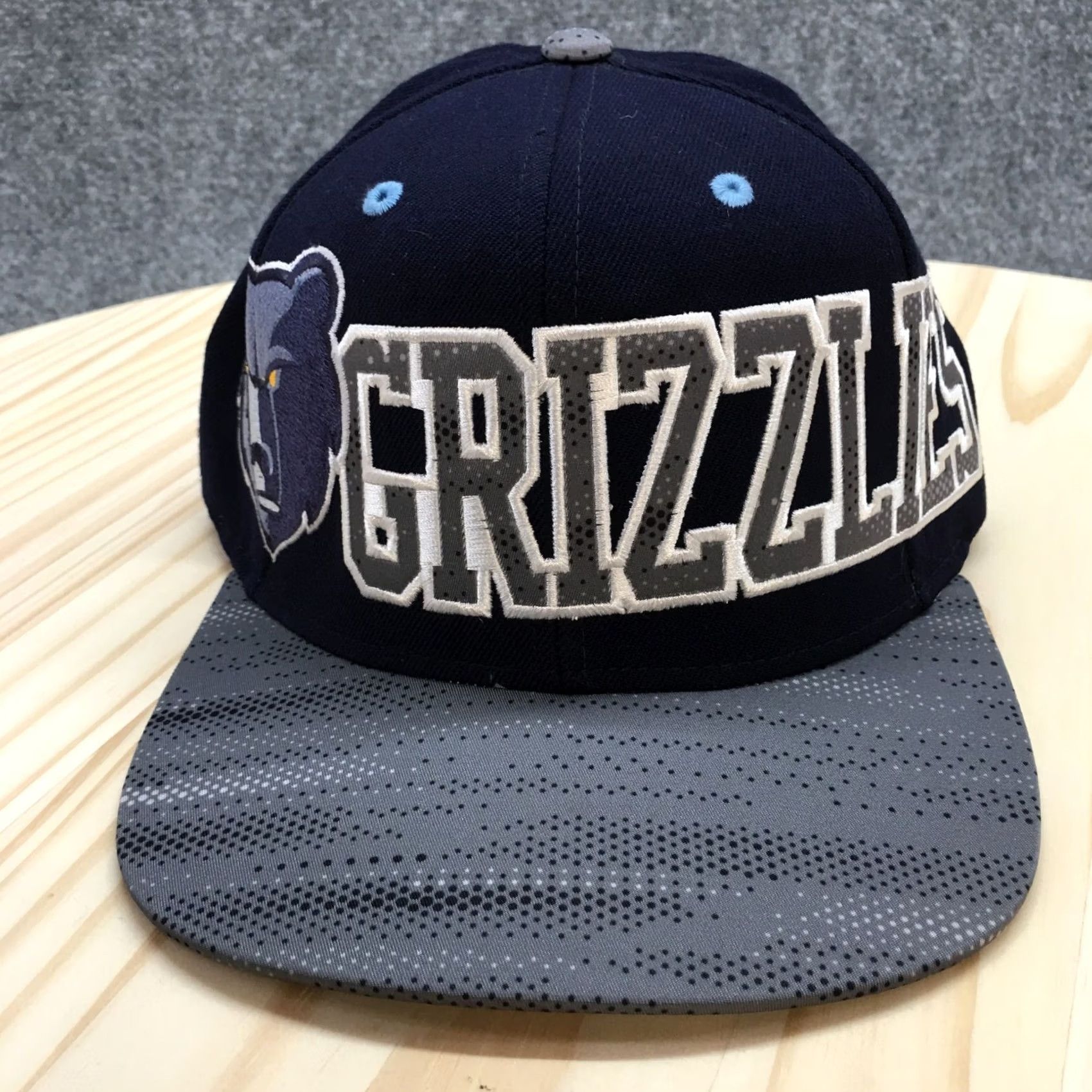 Adidas Adidas Memphis Grizzlies NBA Snapback Hat Men Blue OS Embroidered Logo Flat Brim Size ONE SIZE - 2 Thumbnail