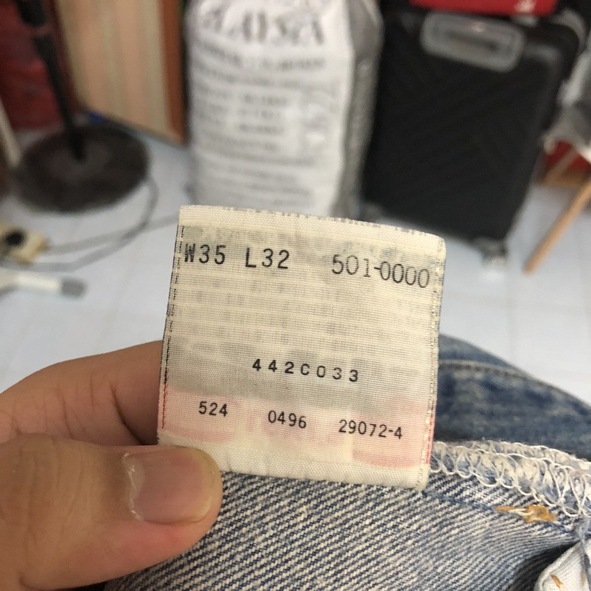 Levi's 501xx Levis Blue Denim jeans Pants #A2572 Size US 35 - 23 Thumbnail