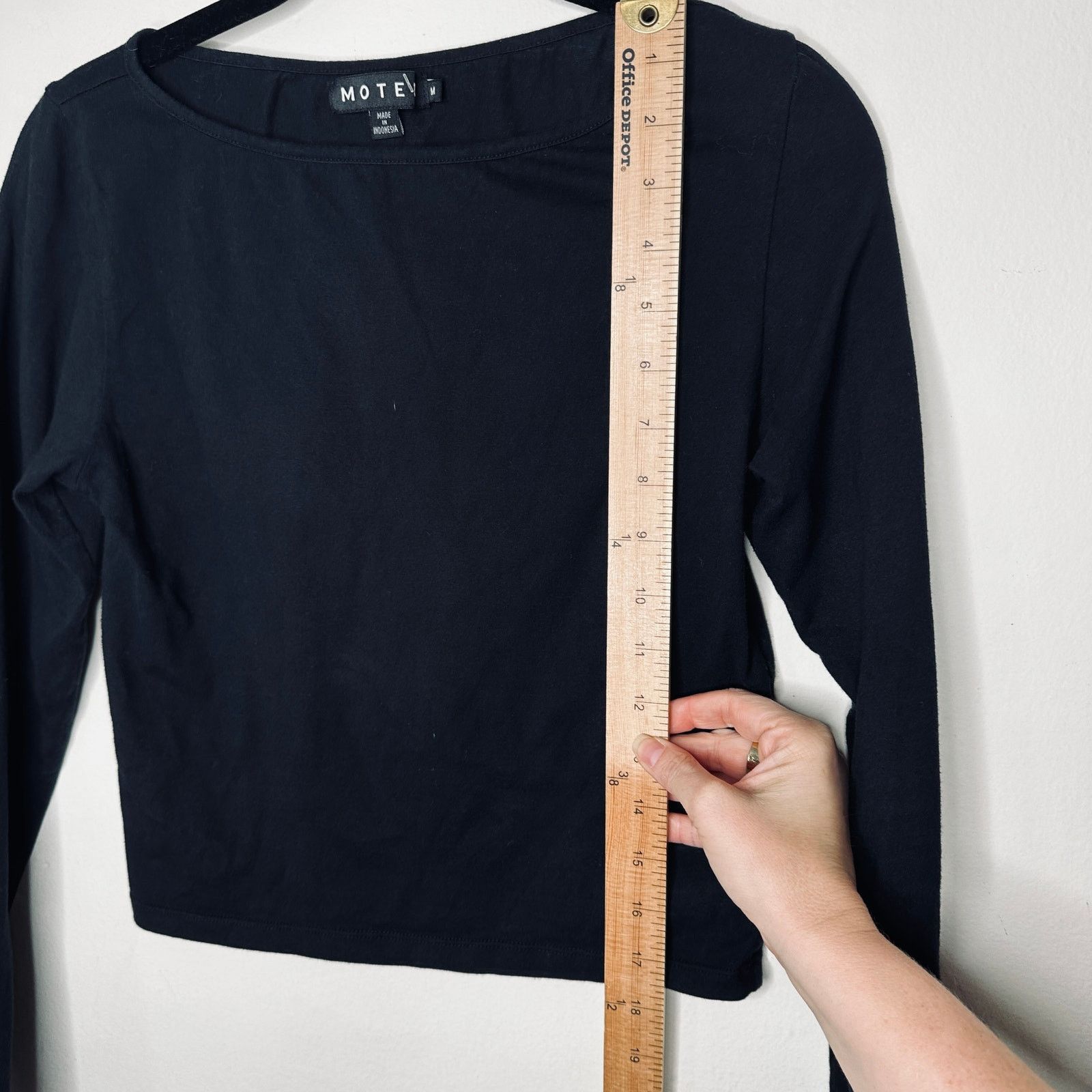 Other Motel Black Long Sleeve Round Neck Top Size M / US 6-8 / IT 42-44 - 8 Thumbnail
