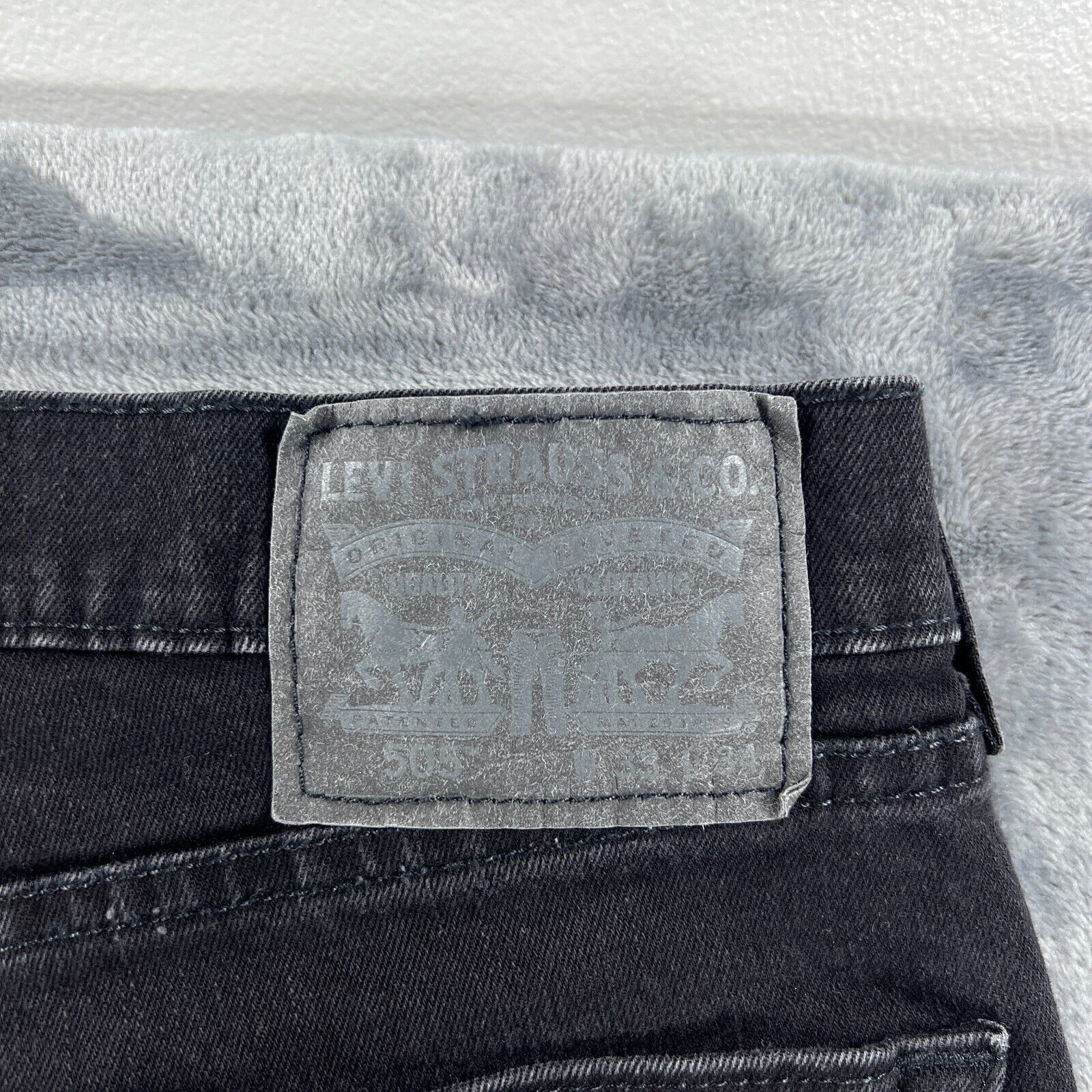 Levi's Levis 505 Jeans Men 33x34 Black Straight Denim Y2K Skate Emo Size US 33 - 5 Thumbnail