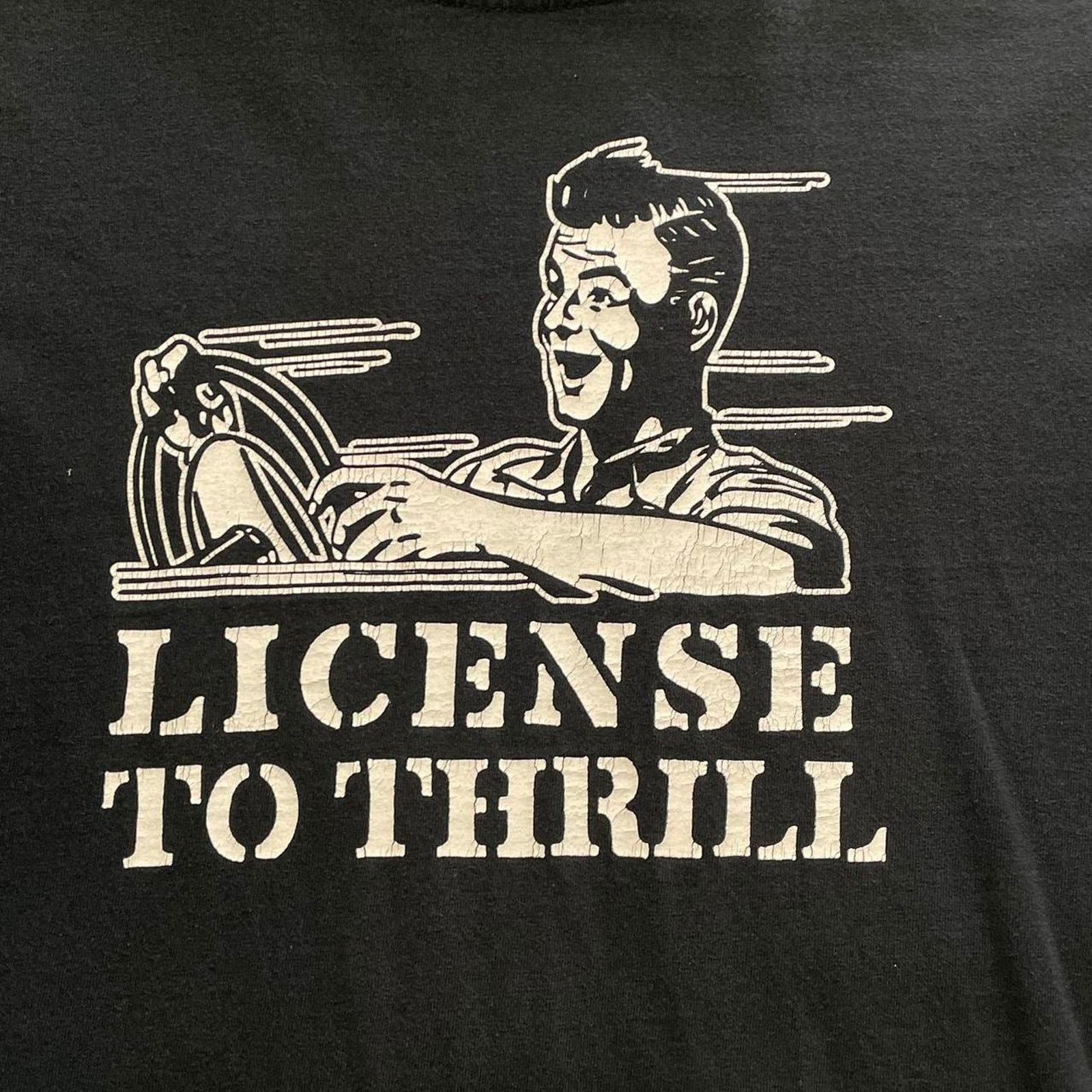 Vintage 2000s License to Thrill Car Racing Tee. Sz M. Size US M / EU 48-50 / 2 - 2 Thumbnail