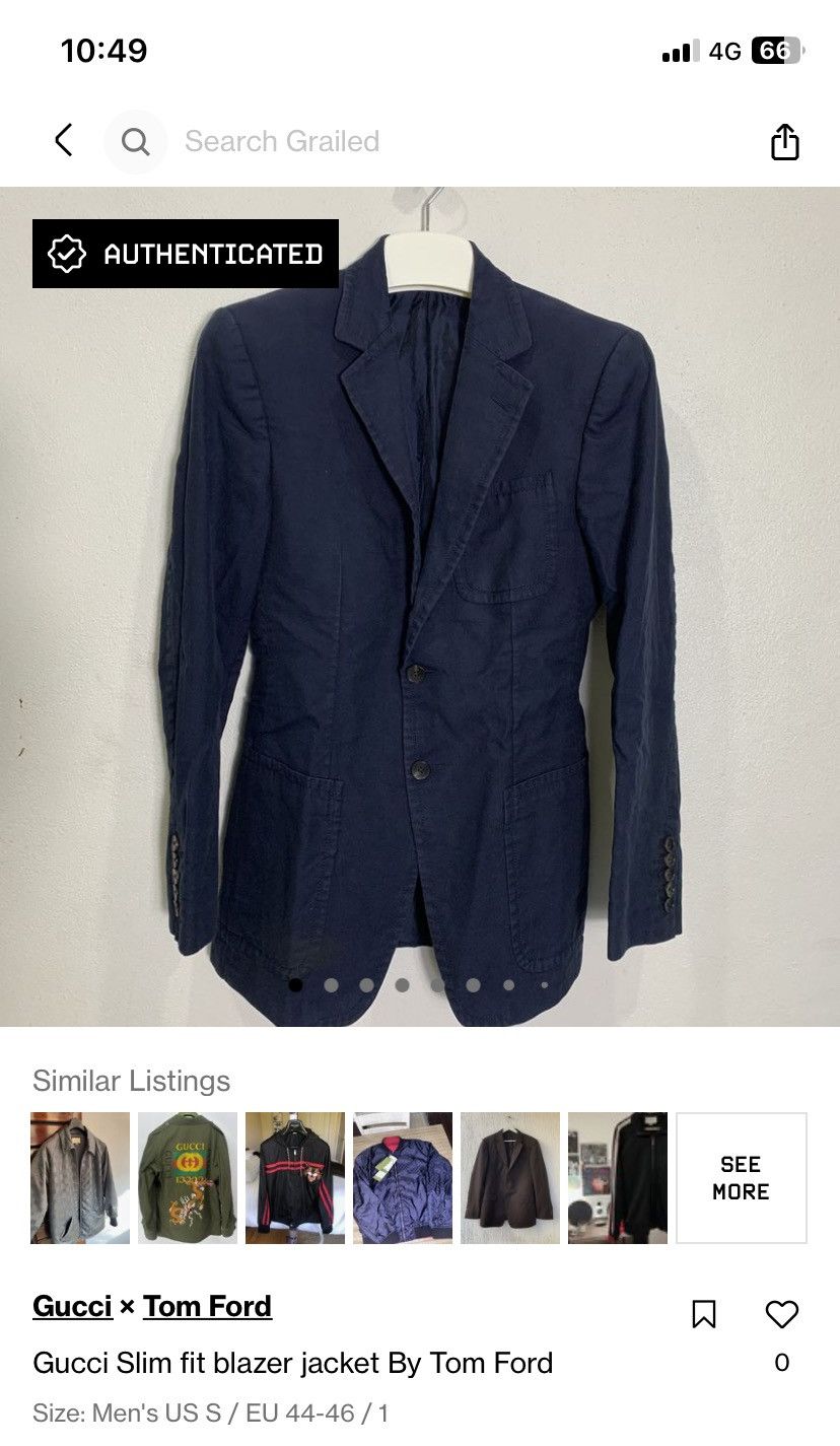 Gucci Gucci Tom Ford blazer Size US S / EU 44-46 / 1 - 20 Thumbnail