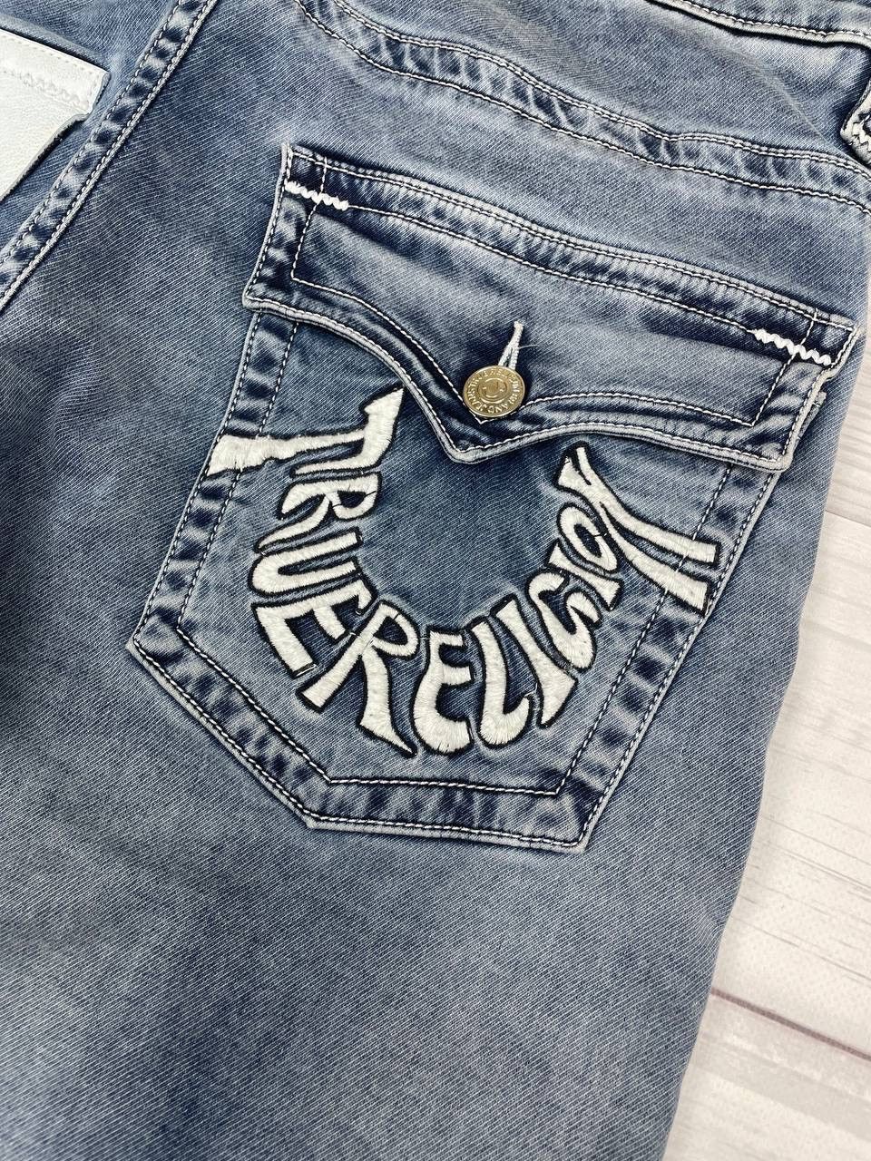 True Religion Y2K Grey Blue Distressed Jeans True Religion Aesthetic Size US 36 / EU 52 - 12 Thumbnail