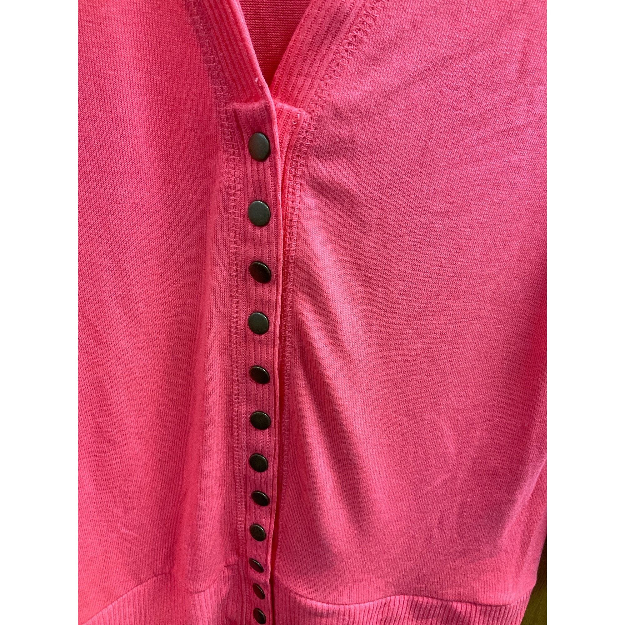 Other Zenana Womens Coral Pink Button-Front Cardigan XL Lightweigh Size XL / US 12-14 / IT 48-50 - 3 Thumbnail