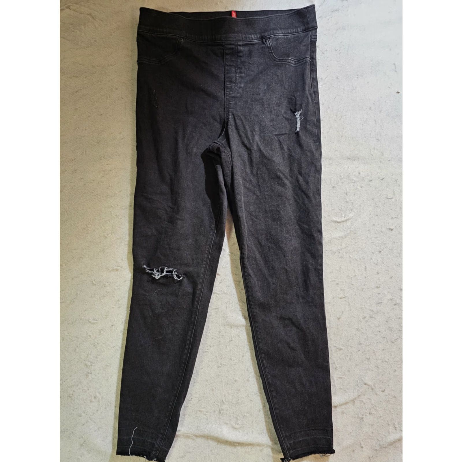 Spanx Spanx Jeans Black Stretch Denim Pull On High Rise Skinny Ankle Jegging Womens XL Size 40" / US 18 - 2 Thumbnail