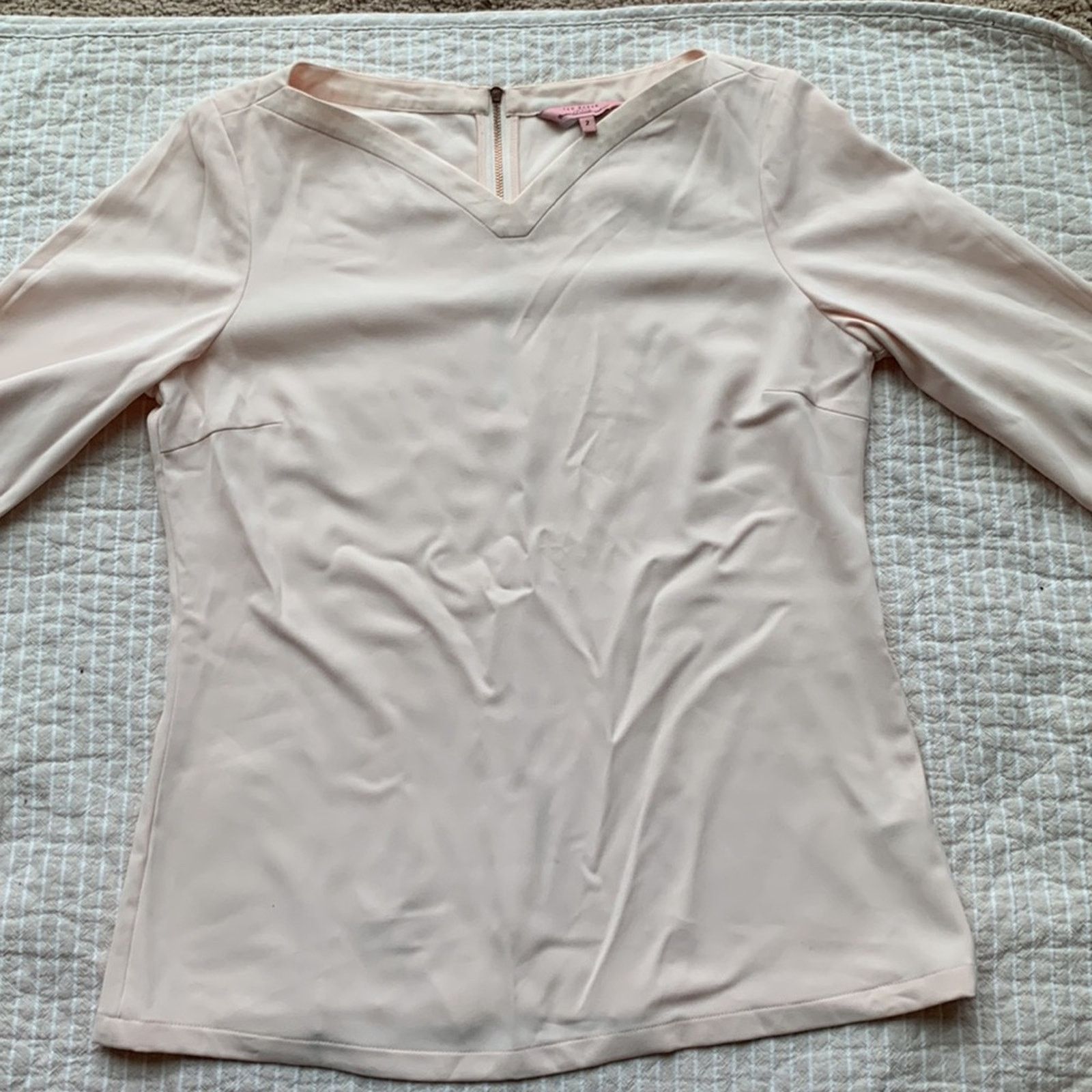 Ted Baker Ted Baker London palest pastel pink blouse Size XS / US 0-2 / IT 36-38 - 6 Thumbnail