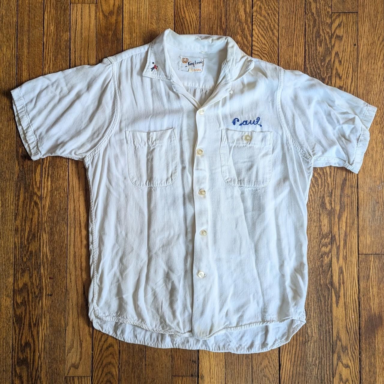 Vintage Vintage 50's Knights of Columbus Bowling Shirt Size US M / EU 48-50 / 2 - 2 Thumbnail