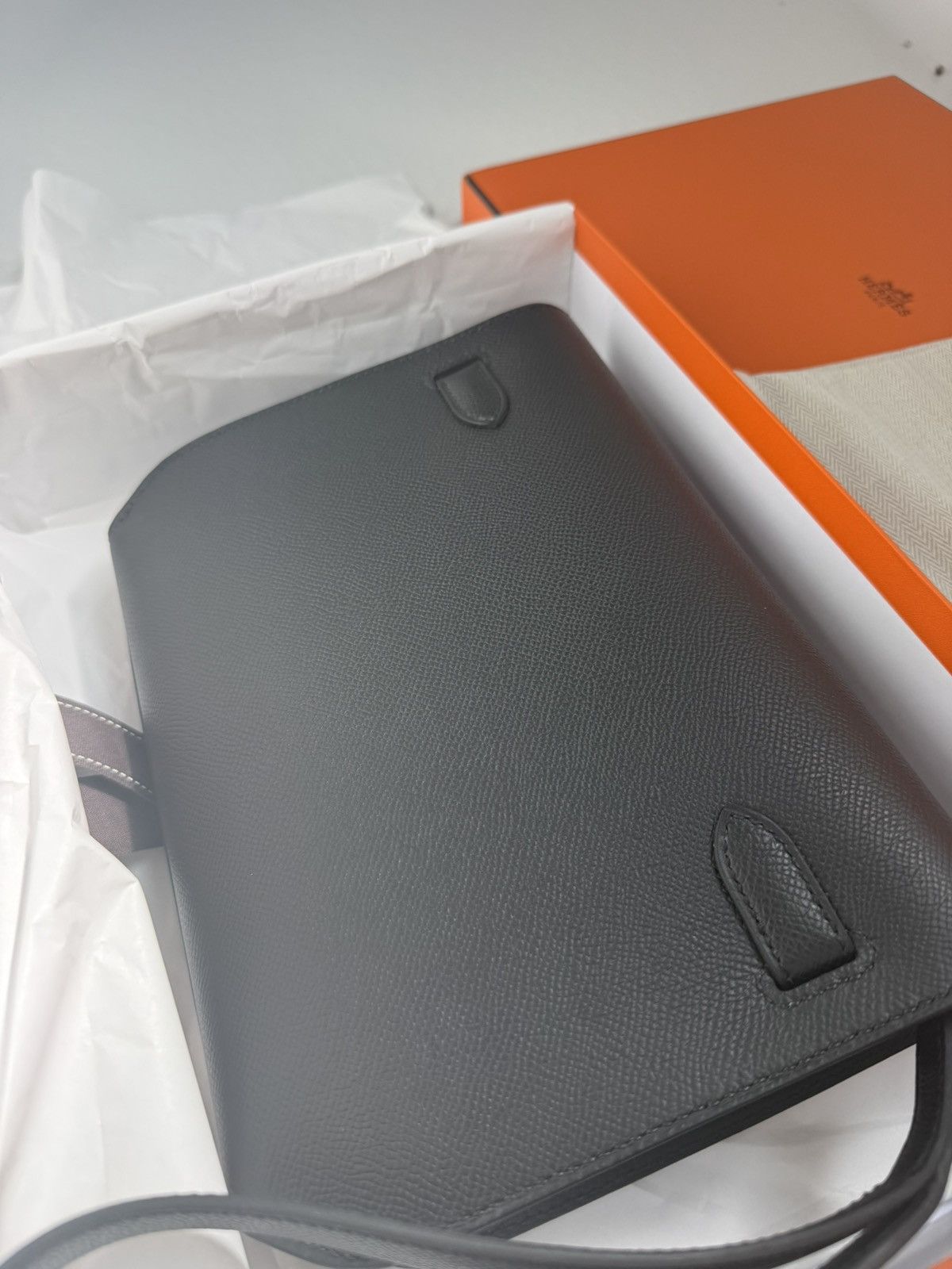 Hermes New Hermes Kelly Depeches 25 Pouch Black Calfskin Leather Size ONE SIZE - 11 Thumbnail