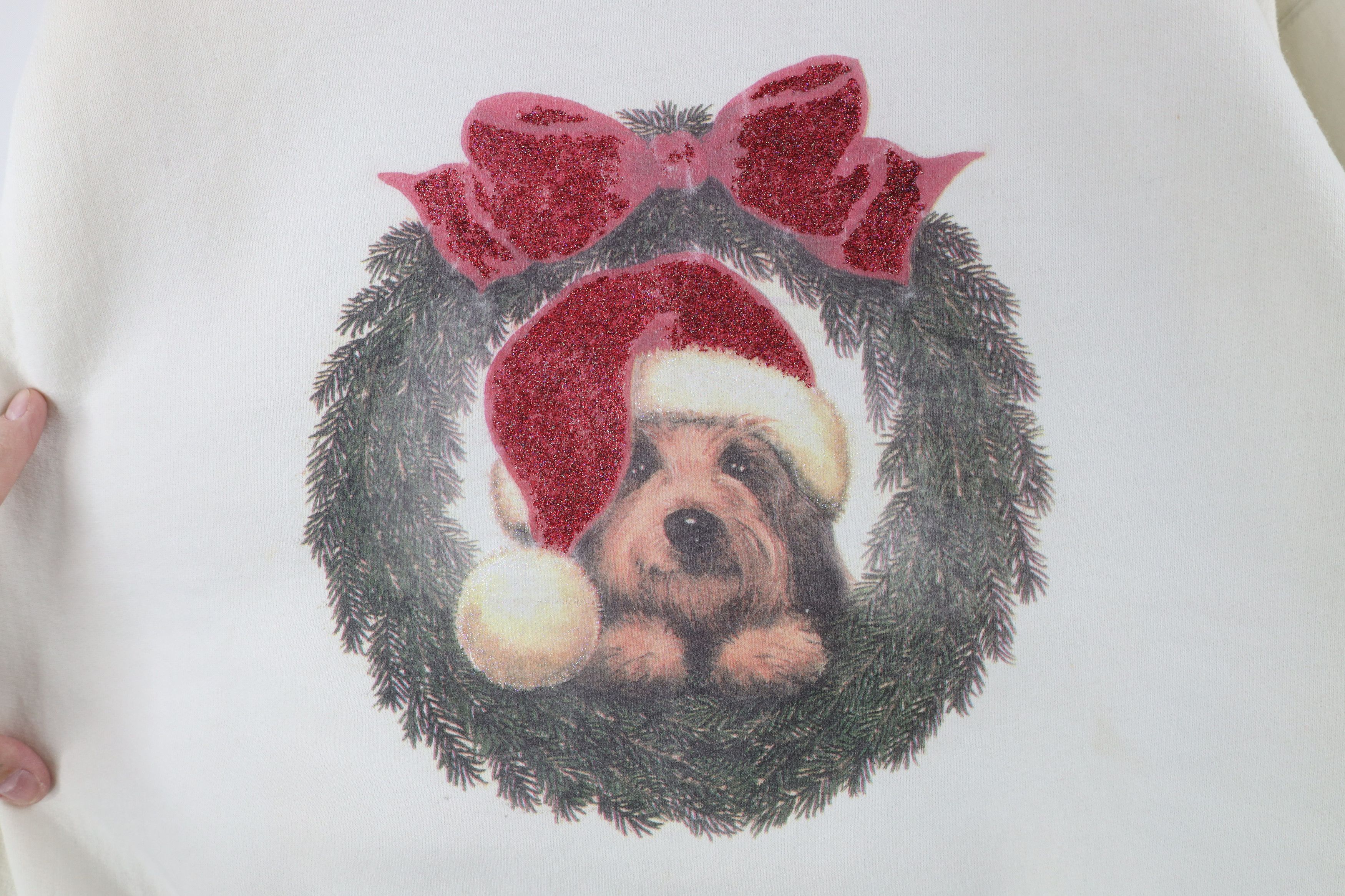 Vintage Vintage 90s Streetwear Dog Christmas Crewneck Sweatshirt Size M / US 6-8 / IT 42-44 - 4 Thumbnail