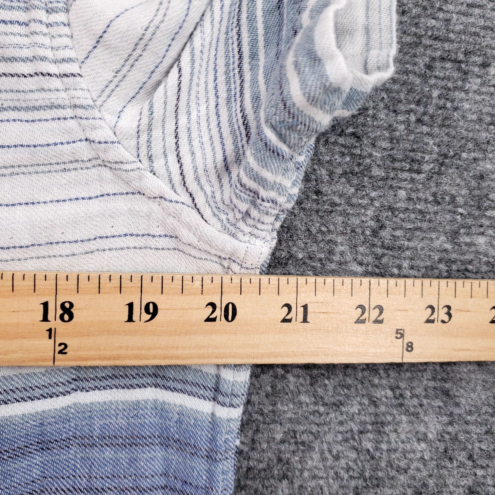 Lucky Brand Lucky Brand Button-Up Shirt Mens M Medium Blue Striped Short Sleeve Collared Size US M / EU 48-50 / 2 - 5 Thumbnail