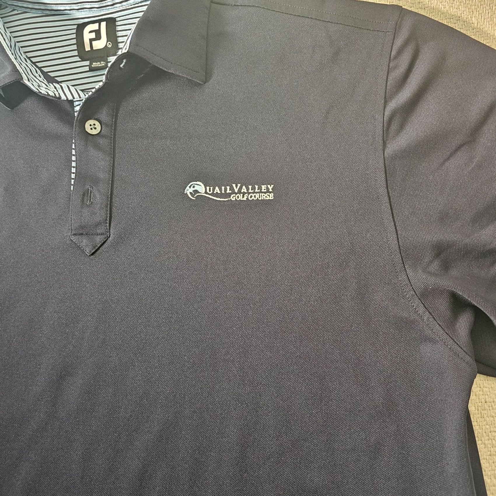 Footjoy FootJoy Polo Shirt Golf Spread Collar Navy Blue 46 Chest Regular Fit Short Sleeve Stretch Polyester Spandex Men XL L-shirt? Size US L / EU 52-54 / 3 - 3 Thumbnail