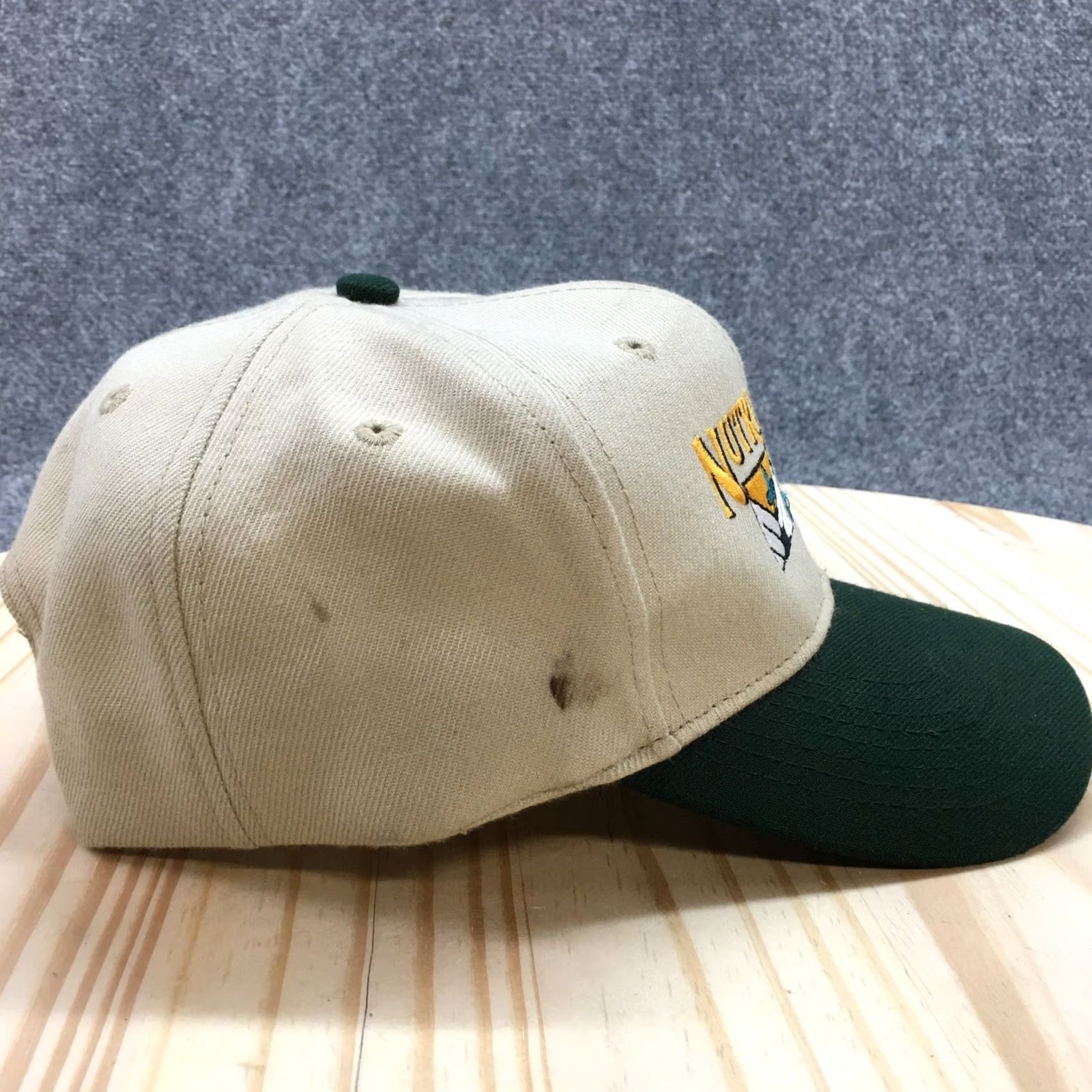 Vintage OTTO Baseball Hat Mens Beige OS Curved Brim Embroidered Logo Nutri Phite Biagro Size ONE SIZE - 7 Thumbnail