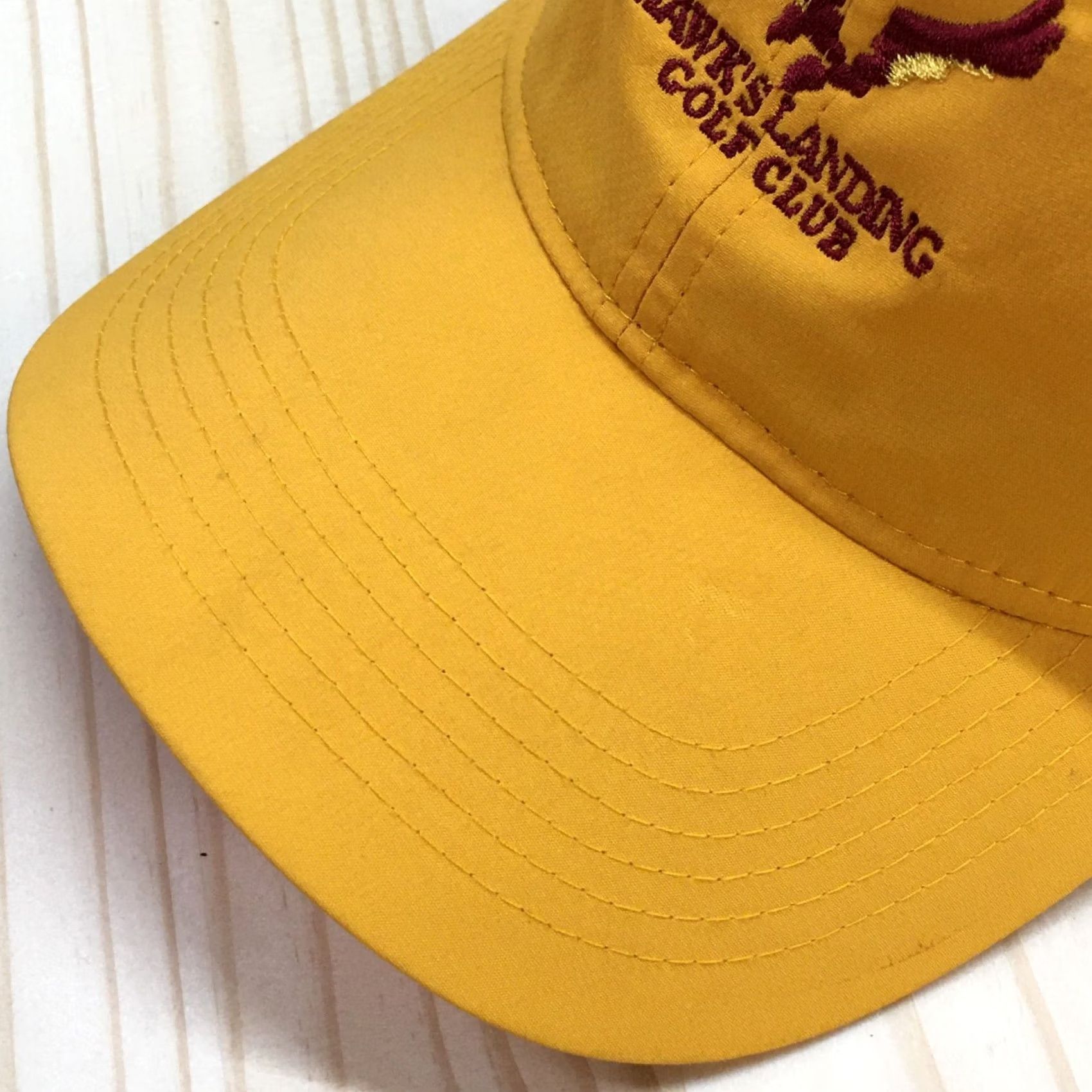 Vintage Ahead Hawks Landing Golf Club Baseball Cap Hat Mens Gold One Size Adjustable Size ONE SIZE - 7 Thumbnail