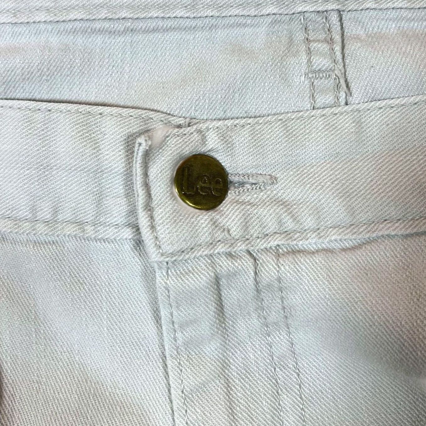 Lee VINTAGE Lee Brooklyn Denim Jeans Men's 38x30 Light Grey Straight Zip Fly 100% Cotton Malta Made Boys? Mens Size US 38 / EU 54 - 5 Thumbnail