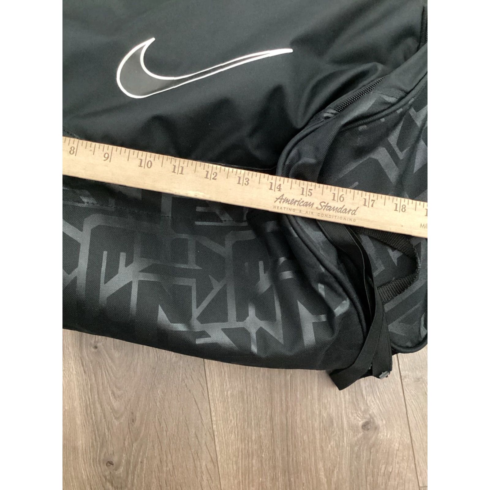 Nike Nike Large Duffle Gym Bag Men's Black Polyester Carry On Day Bag 3 Compartments Size ONE SIZE - 7 Thumbnail