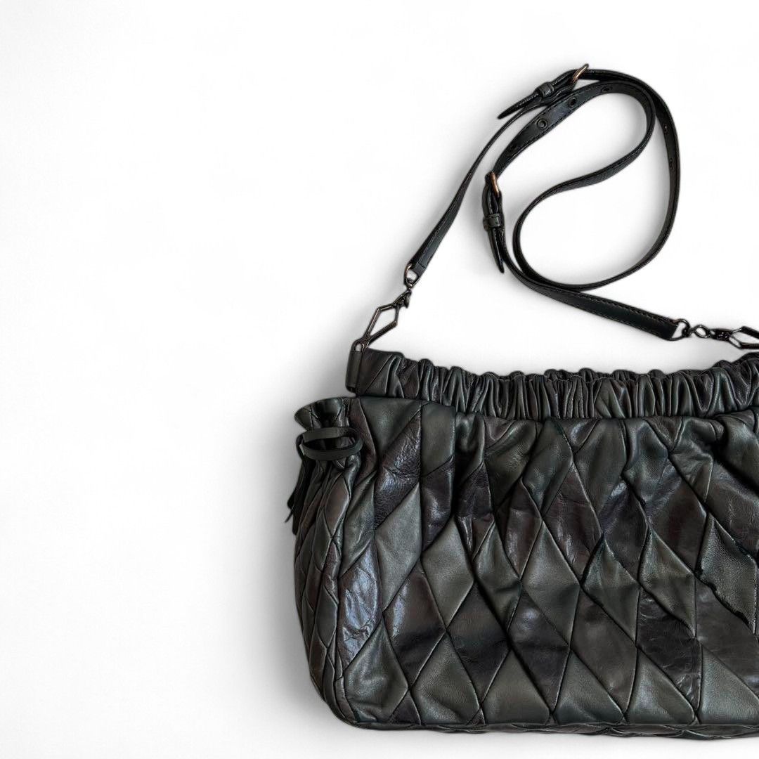 Miu Miu Miu Miu - Quilted Leather Shoulder Bag 90s Italy Designer Size ONE SIZE - 2 Thumbnail