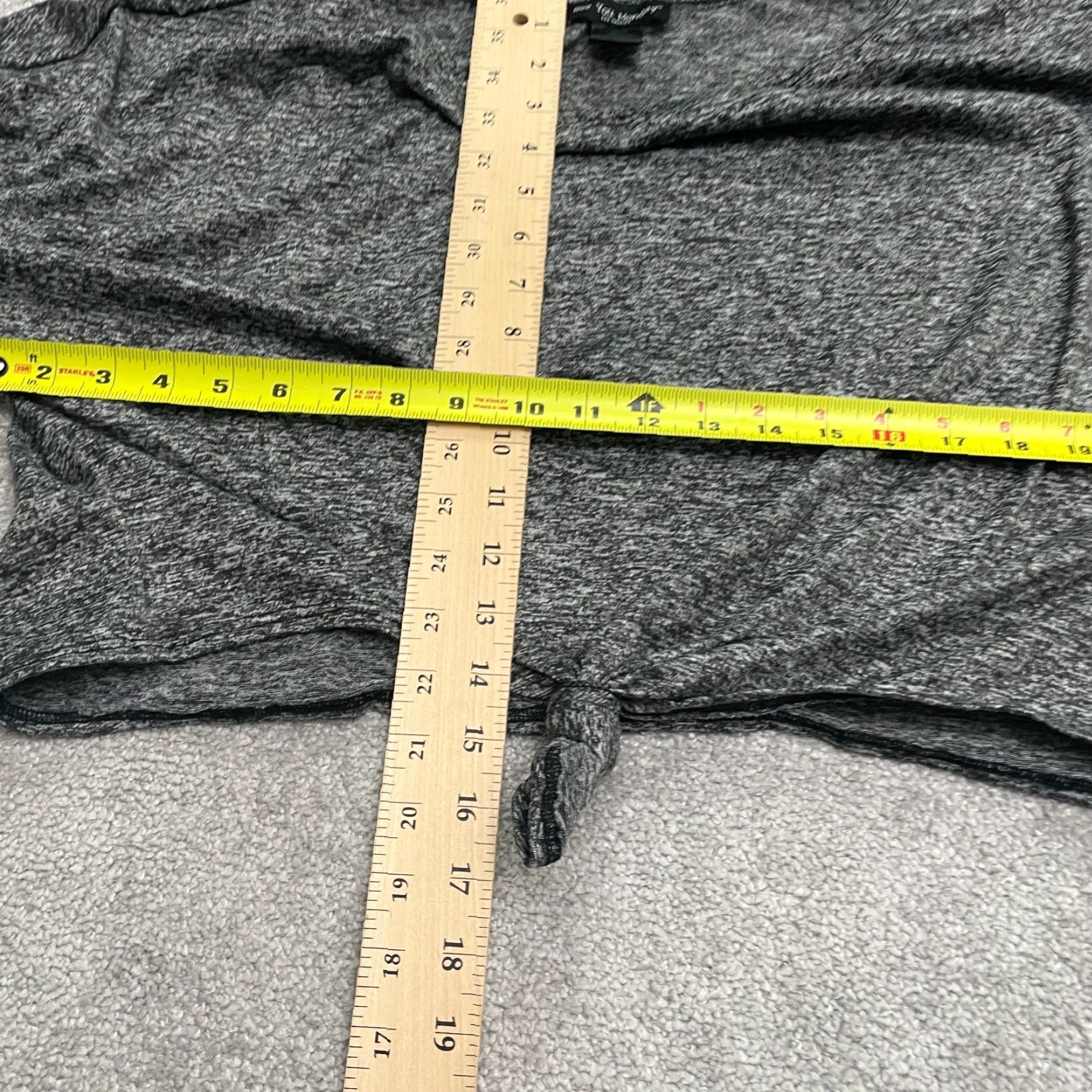Vintage SEE YOU MONDAY Cropped Top Womens XL Dark Gray Long Sleeve Dolman Stretch Casual Shirt Size XL / US 12-14 / IT 48-50 - 7 Thumbnail