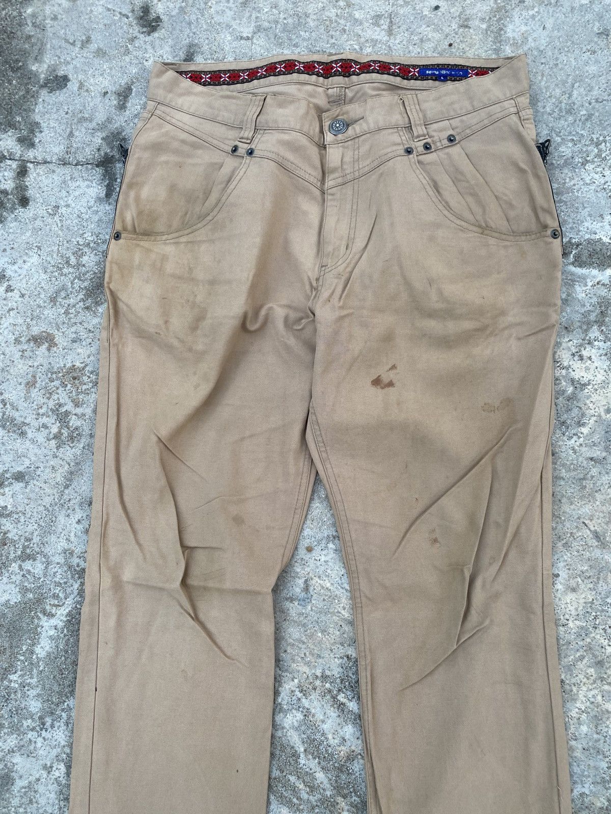semanticdesign Semanticdesign Dirty Archived Pants Kmrii Goa Size US 34 / EU 50 - 3 Thumbnail
