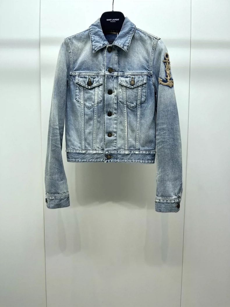 Saint Laurent Paris SAINT LAURENT Anchor Denim Jacket Size US S / EU 44-46 / 1 - 1 Thumbnail