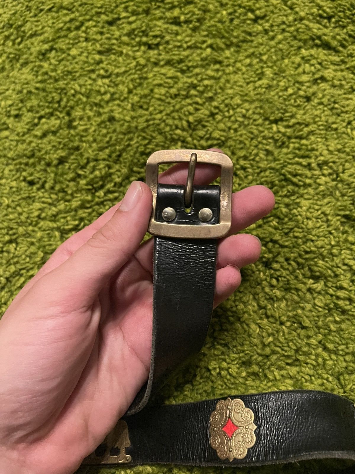 Cowboy Equipment × Etro × Vintage Etro 90s vintage iconic cows logo leather belt Size ONE SIZE - 4 Thumbnail